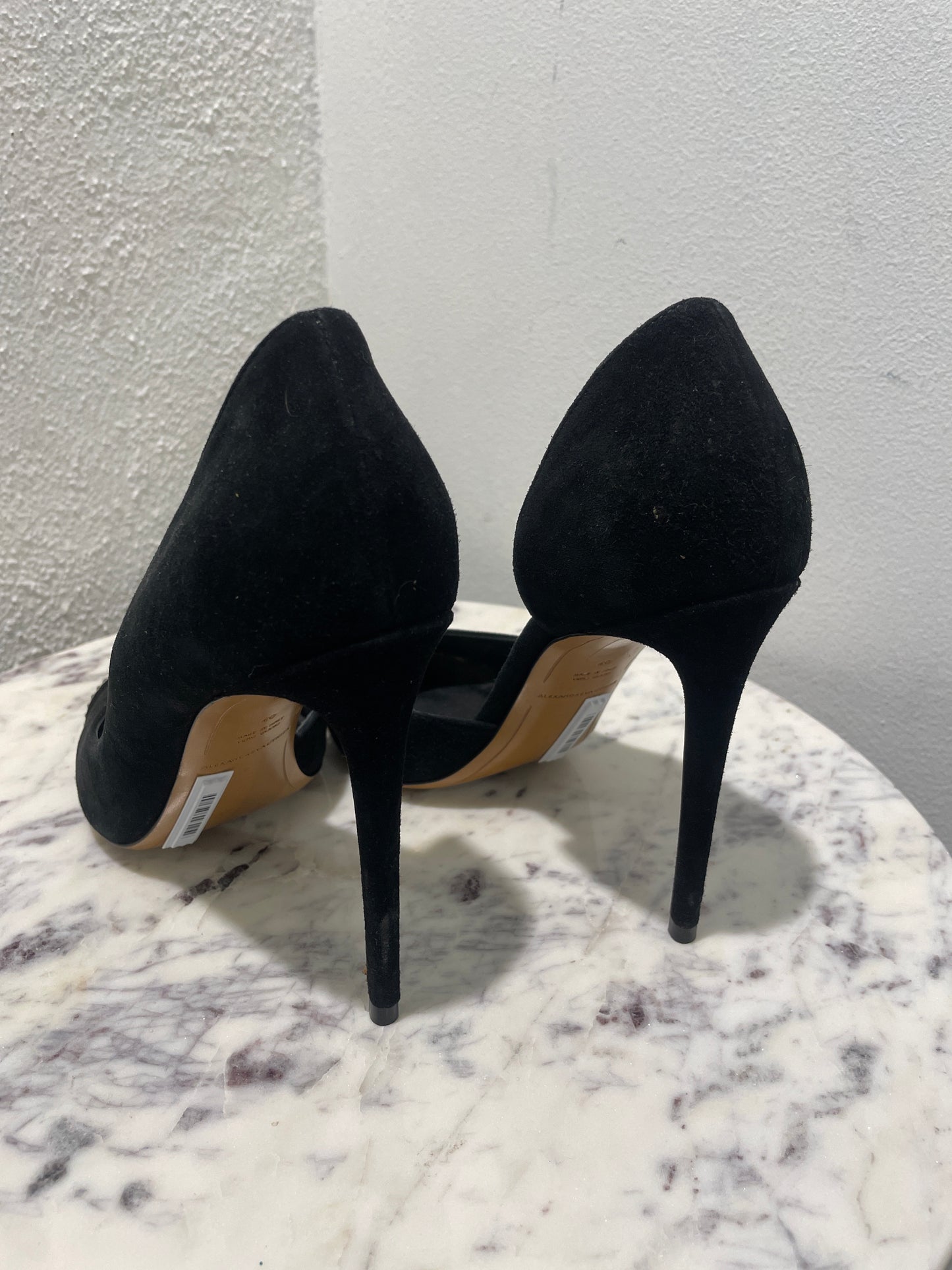 Alexandre Vauthier Black Suede Rhinestone Cap-Toe Pumps - 40