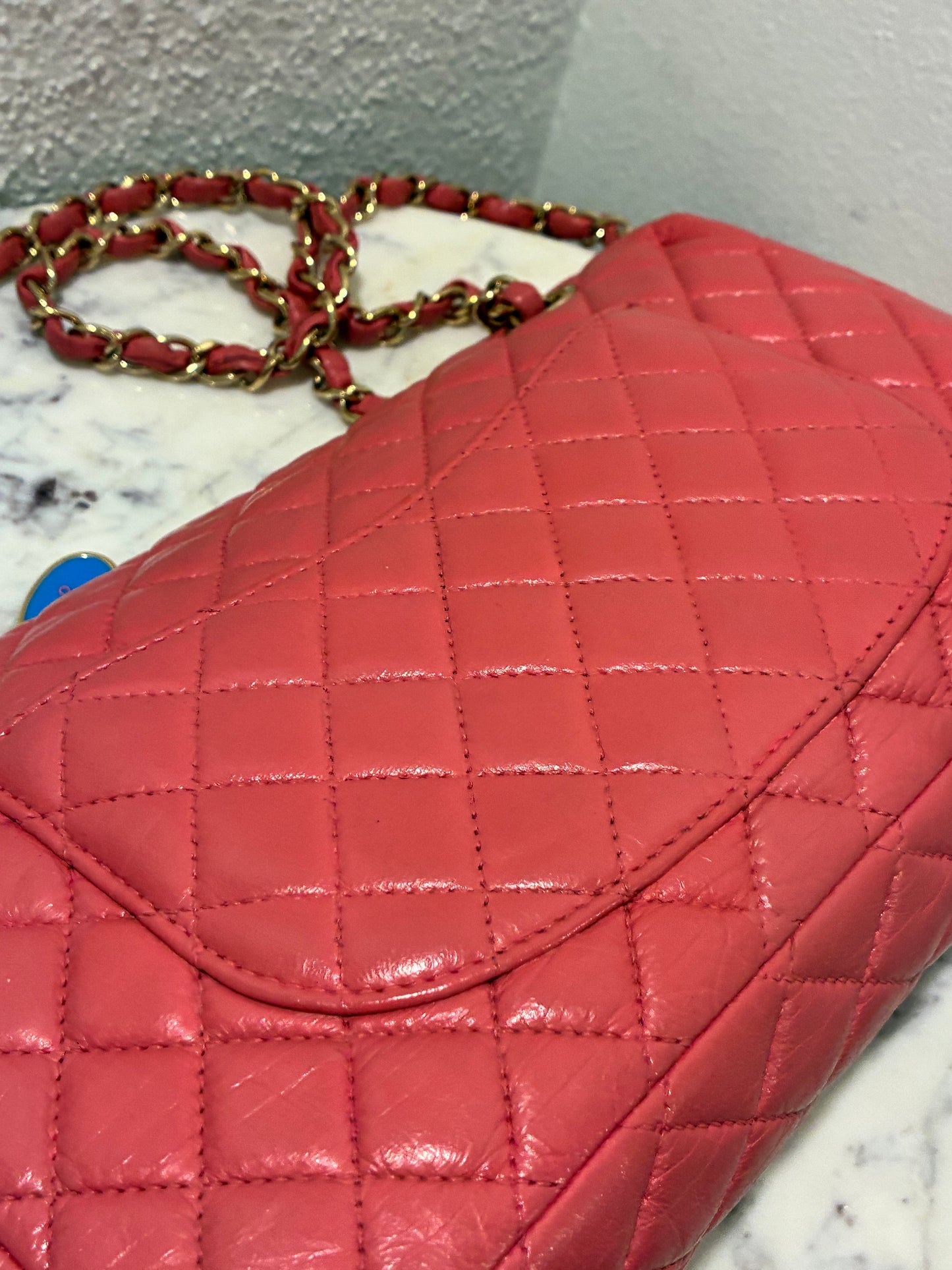 Chanel Charm Single Flap – Pink Leather & Gold Hardware (Kopi)