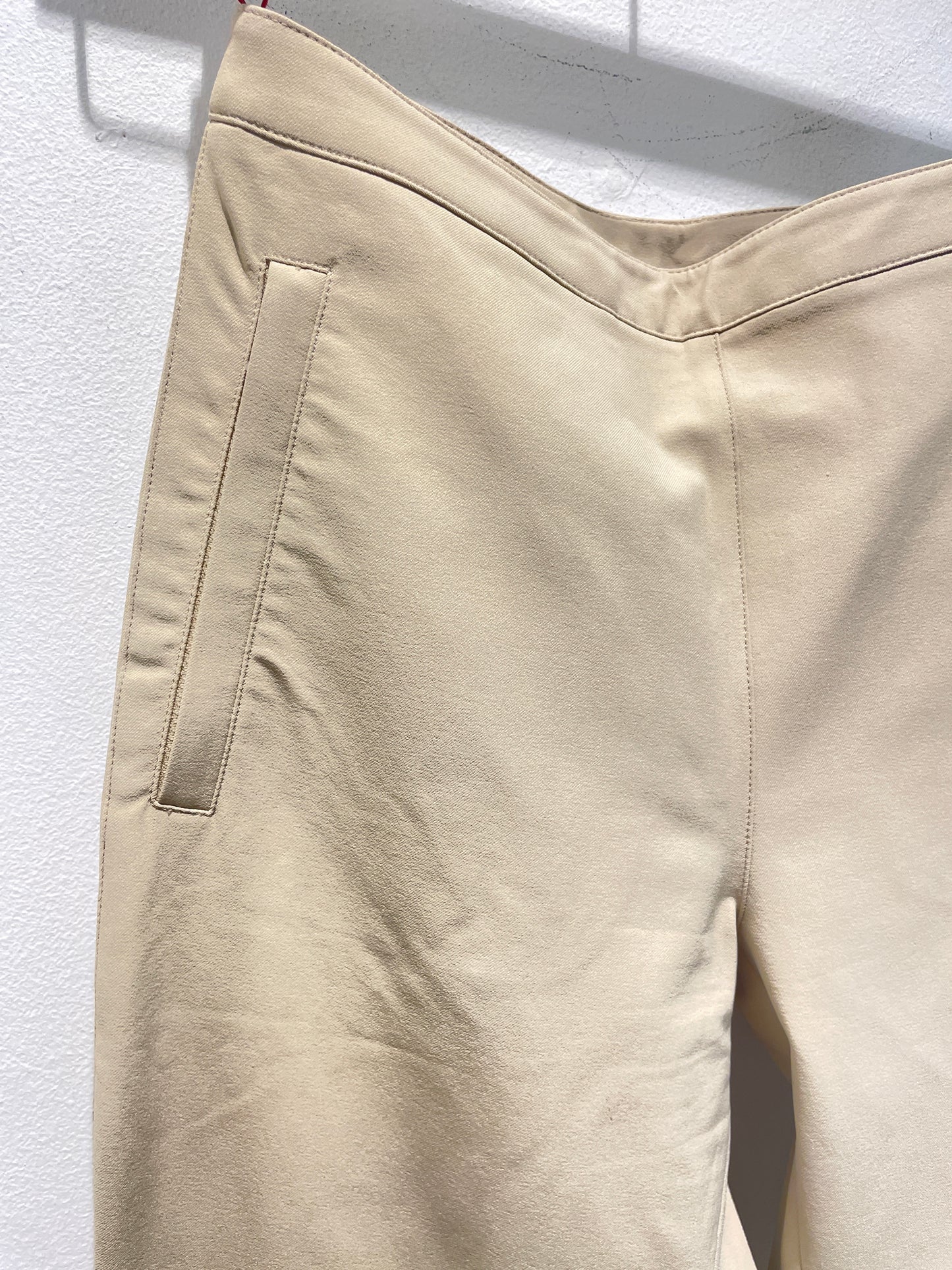 Prada Linea Rossa — Sand Technical Stretch Trousers with Adjustable Zip Hem - Size IT 38