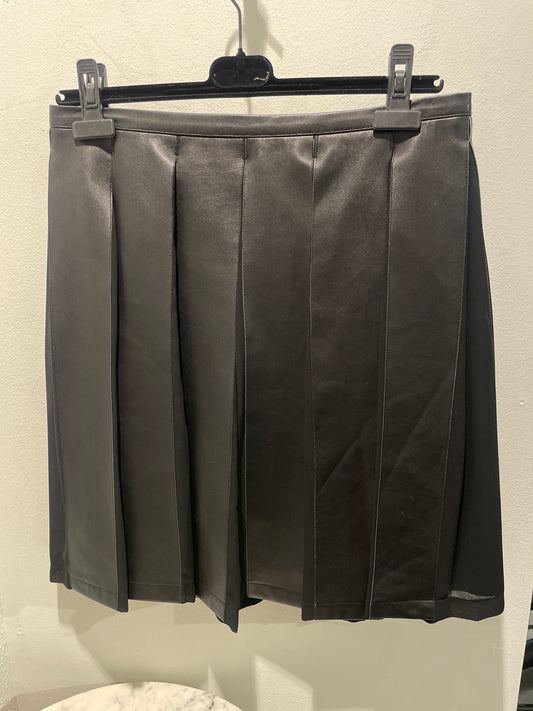 Sonia Rykiel -  pleated skirt - M- lamb leather