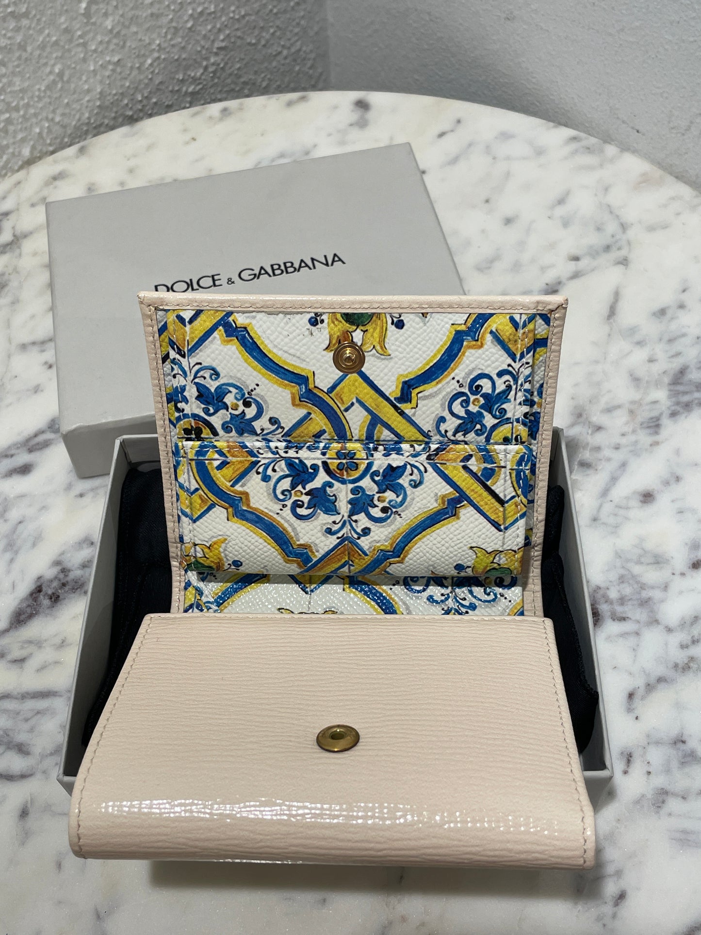 Dolce & Gabbana Unica wallet – Exclusive leather wallet with rare signature Majolica print - Brand New