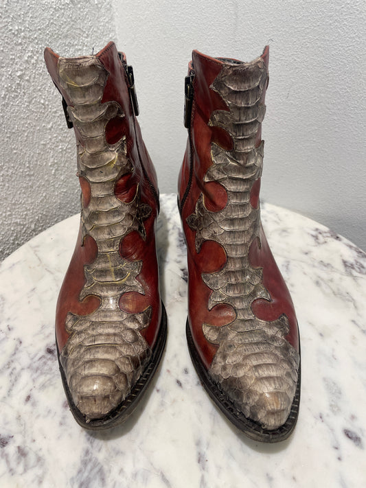 Jo Ghost Handcrafted Python Western Boots - 37,5