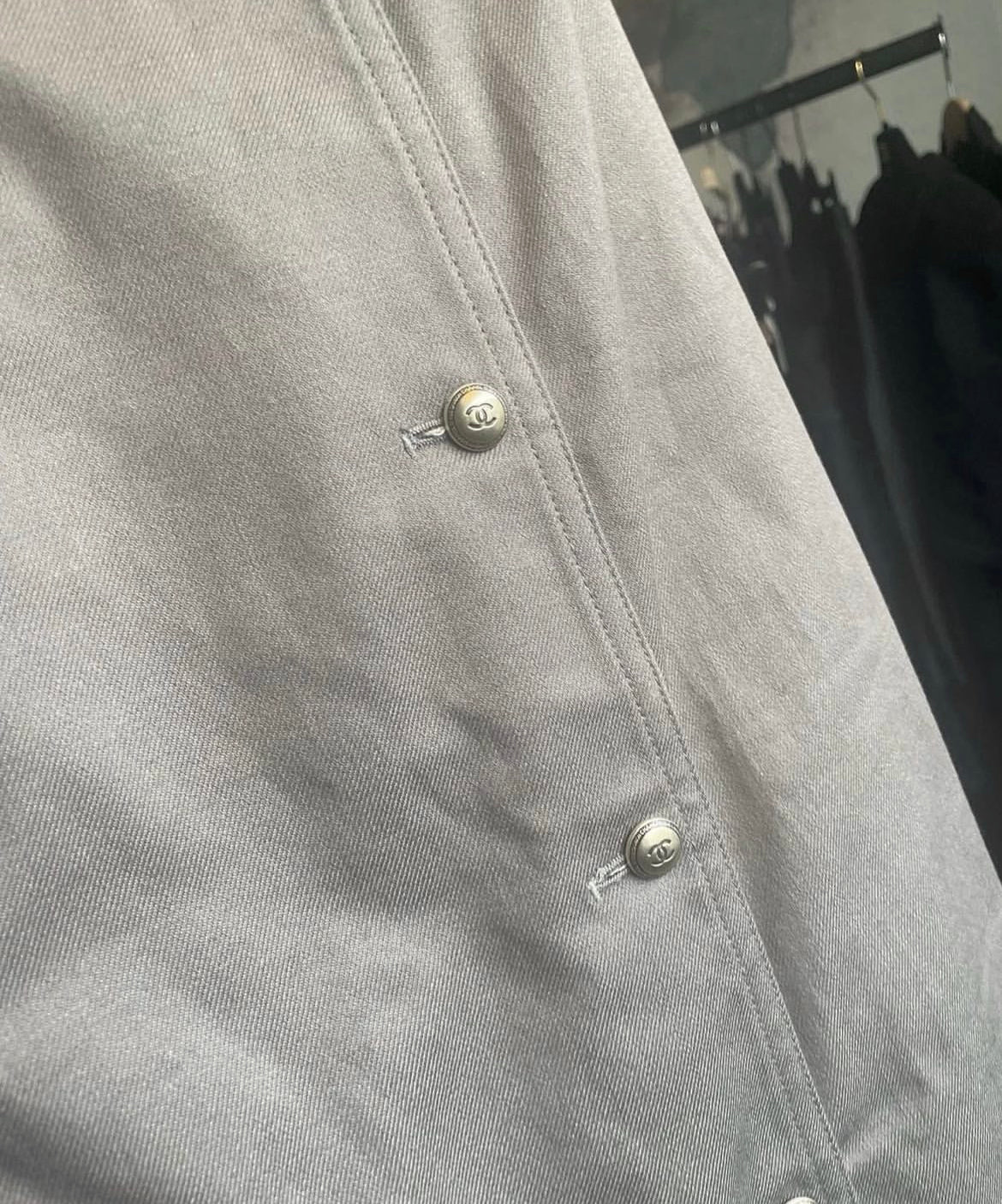 Chanel nederdel - grå denim