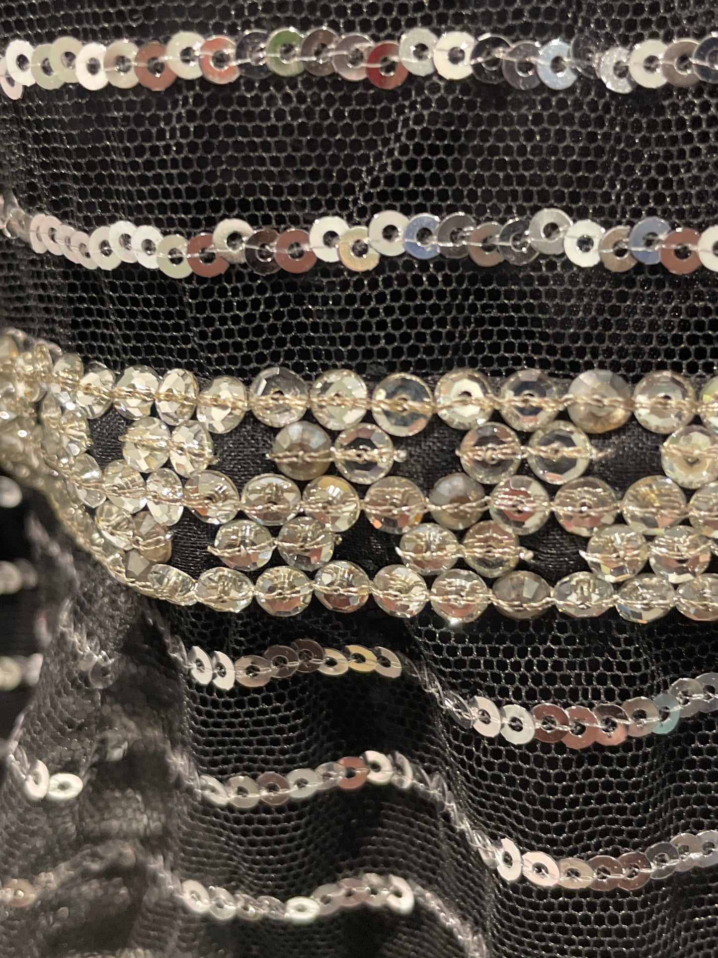 Marc Jacobs - Dress &  underdress - Black w. paillets & swarowski stones - 2/S  - Medinas Wardrobe