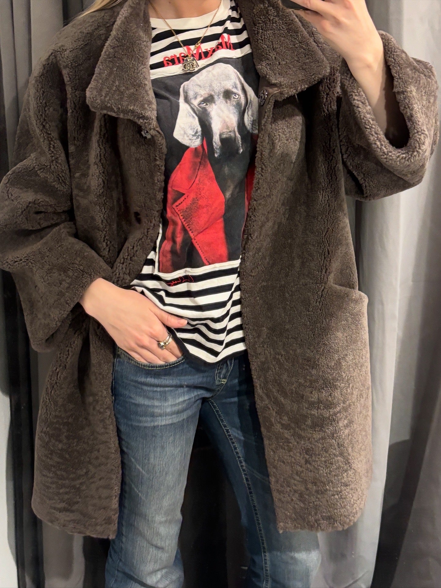 Levinsky Fur Coat - Lamb Fur - Size S-(L)