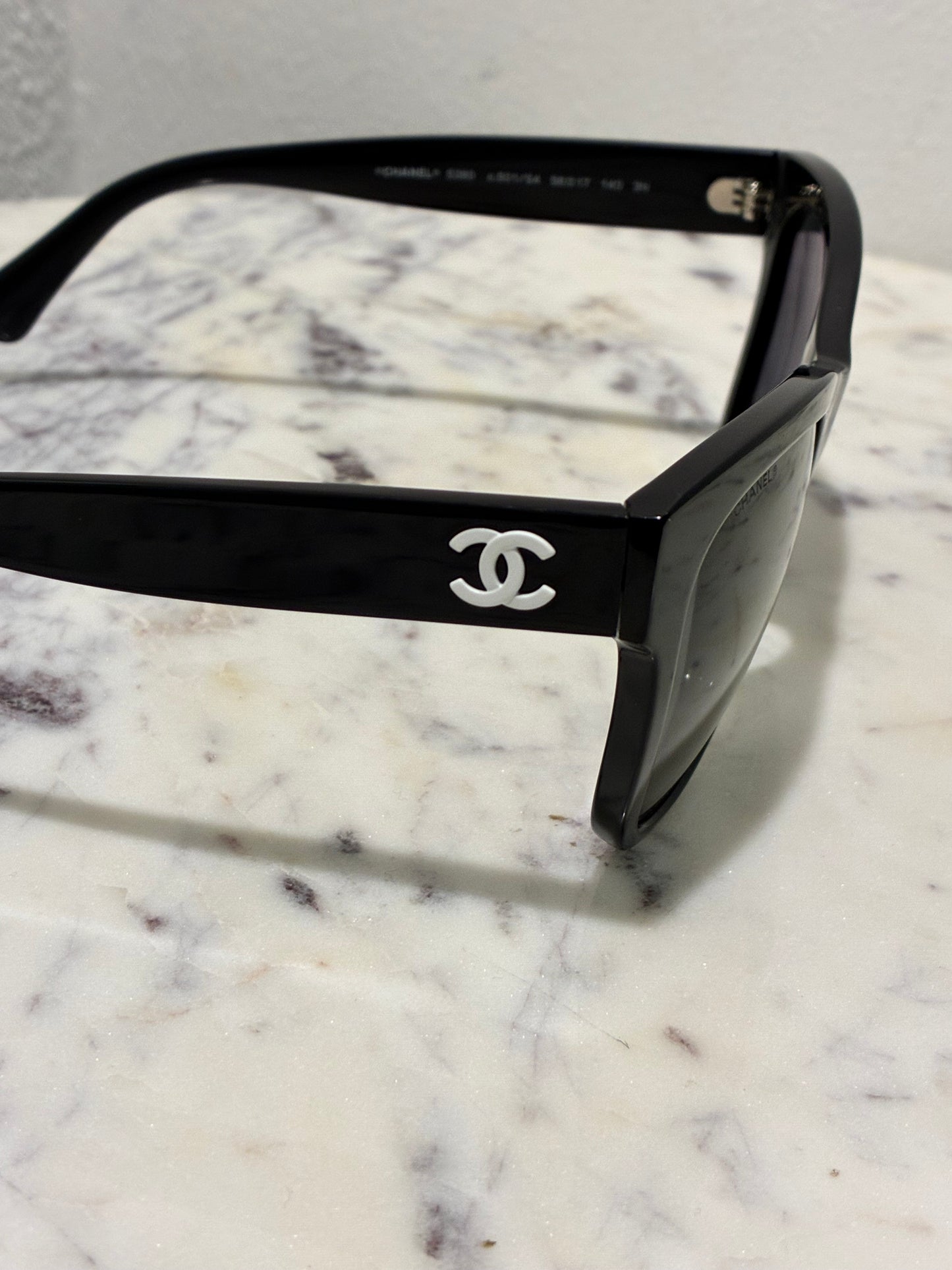 Chanel Sunglasses - Black with White CC Logo