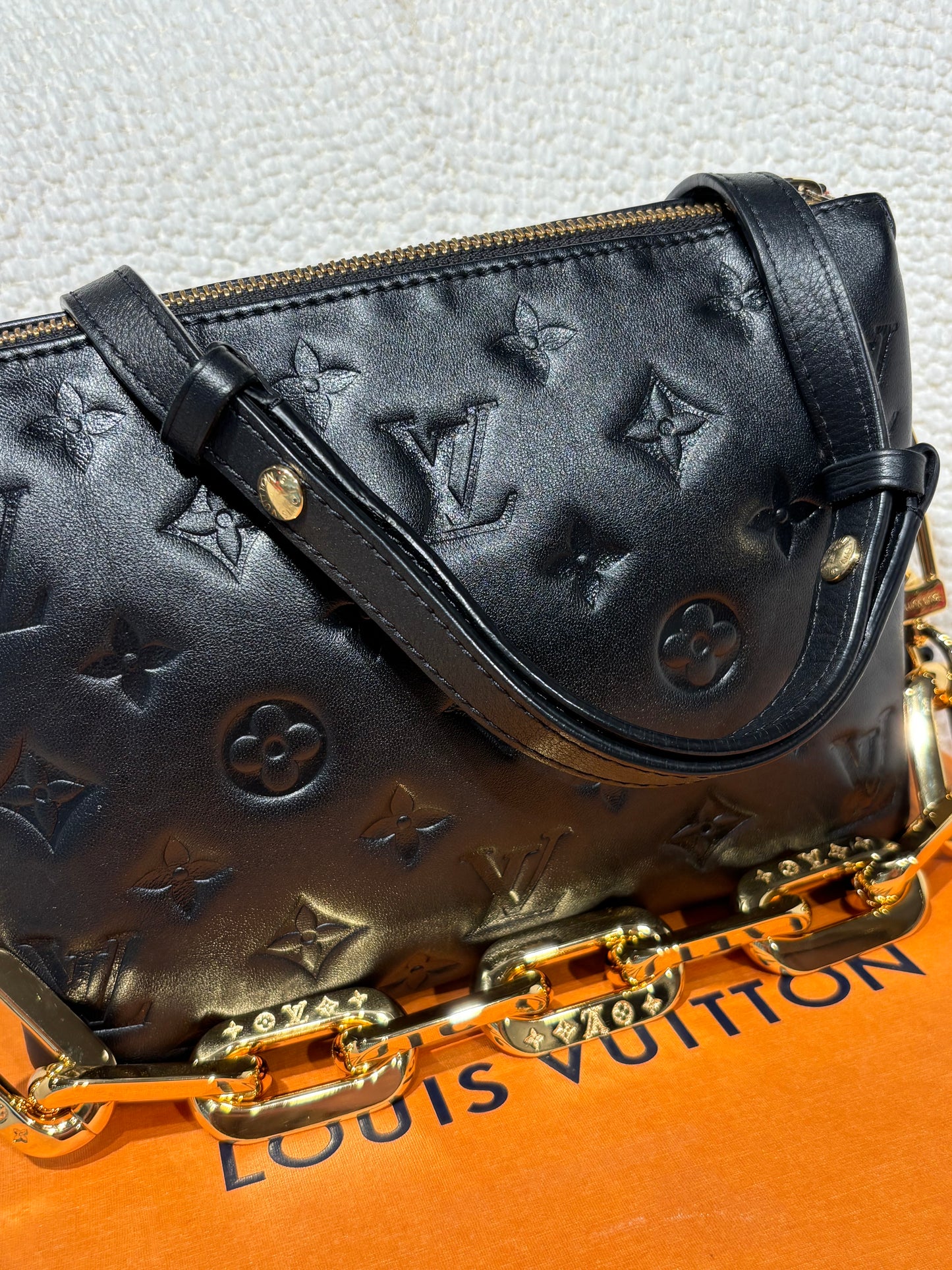 Louis Vuitton Coussin BB Bag - Black Leather & Gold Hardware