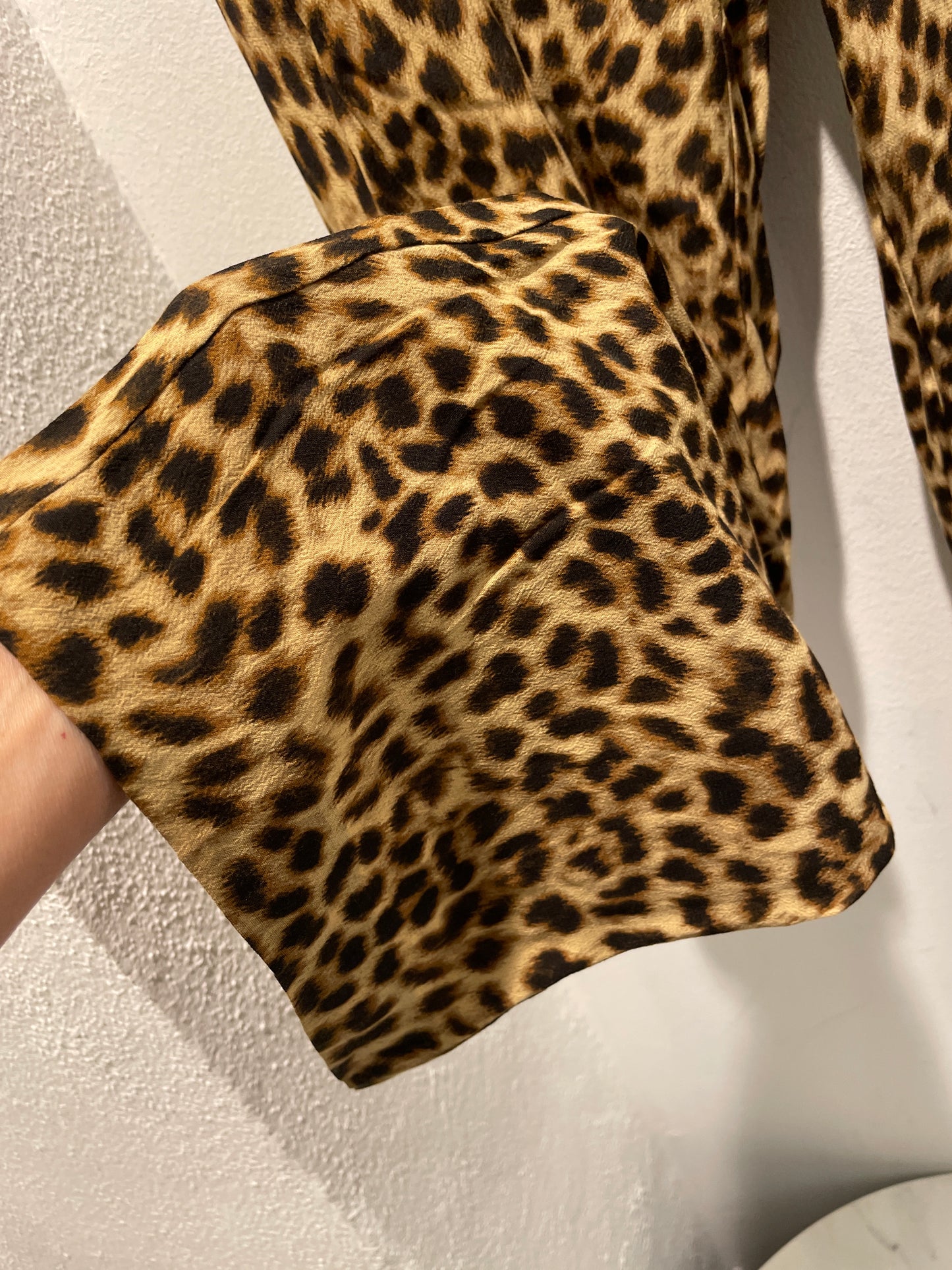 Zara Leopard Wide-Leg Trousers – Size Small - Medinas Wardrobe