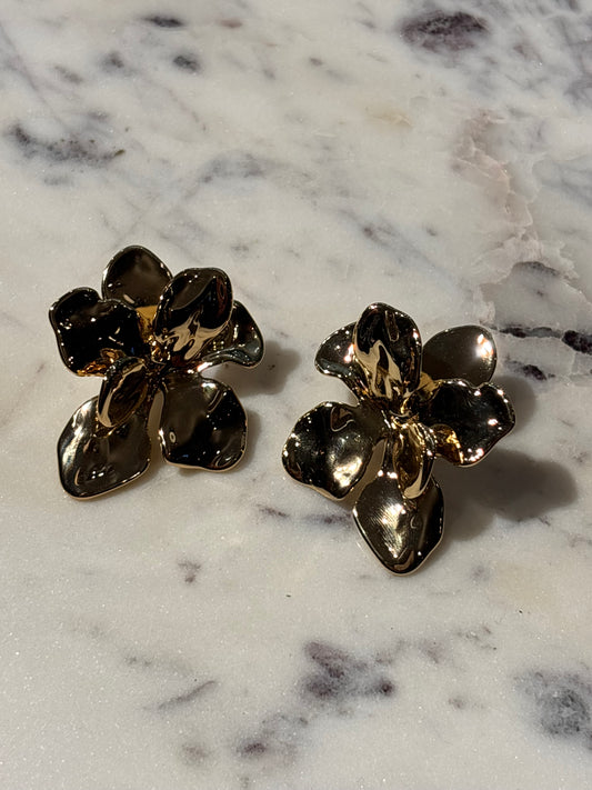 Pilgrim - Earrings - Gold Flowers - Medinas Wardrobe