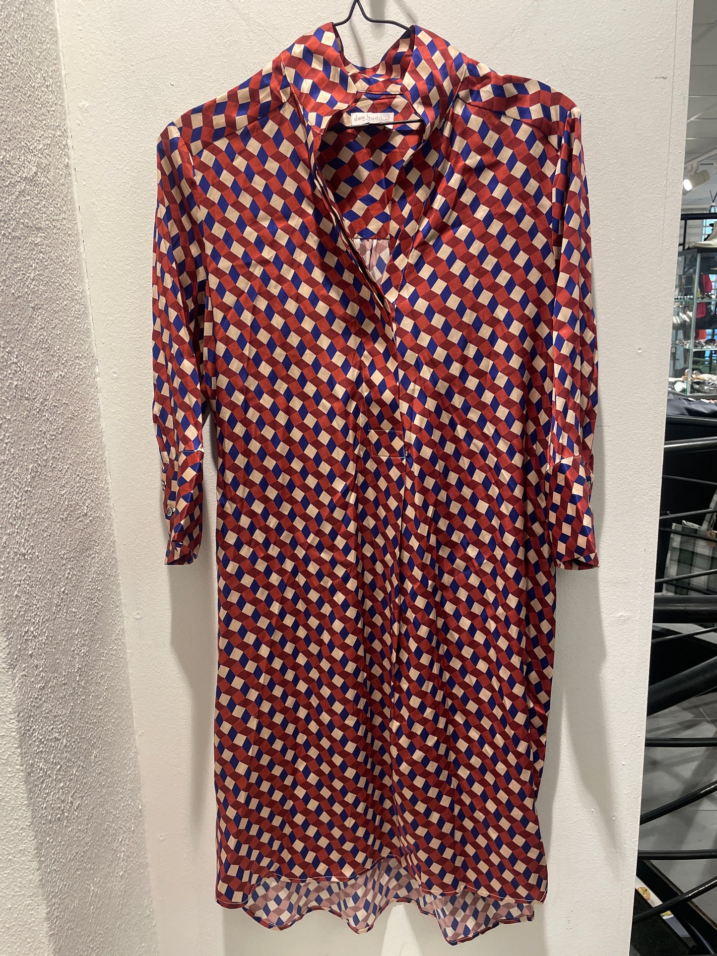 Dea Kudibal — Kamille Silk Dress in Geometric Print - Size EU S