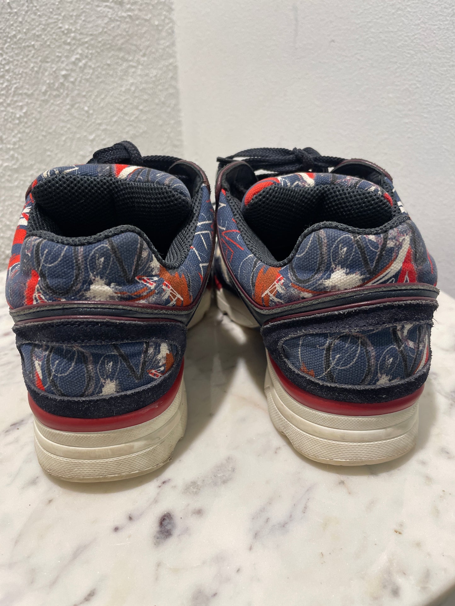 Chanel Vintage Graffiti Suede and Canvas CC Sneakers - 38,5