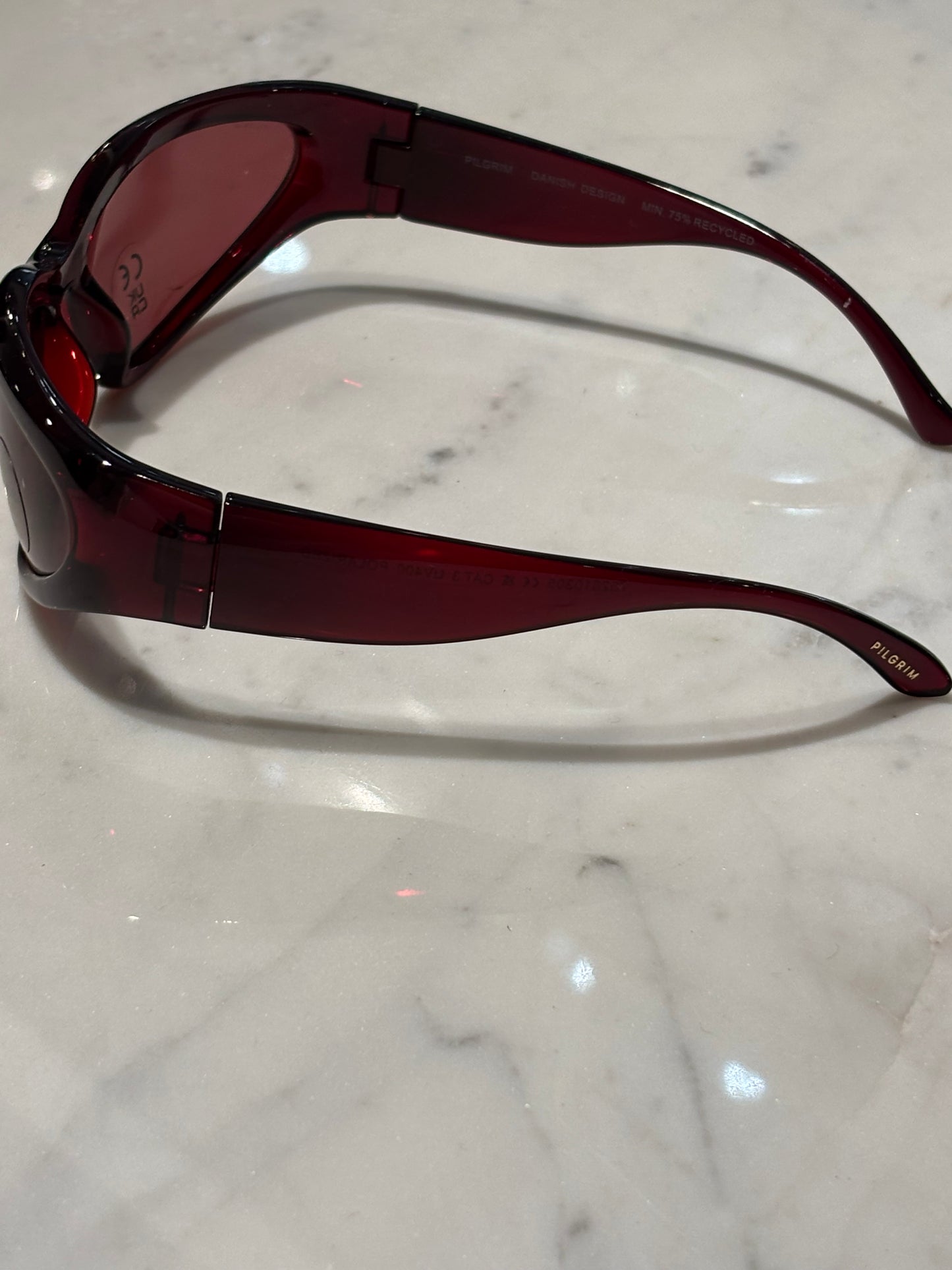 Pilgrim - Sunglasses - Burgundy - Medinas Wardrobe