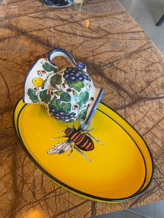 Lille Toscana kande - Vindruer - Italiensk porcelæn