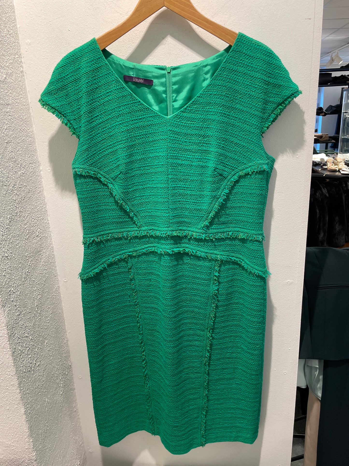 Laurèl Bouclé Dress – Jade Green - EU44