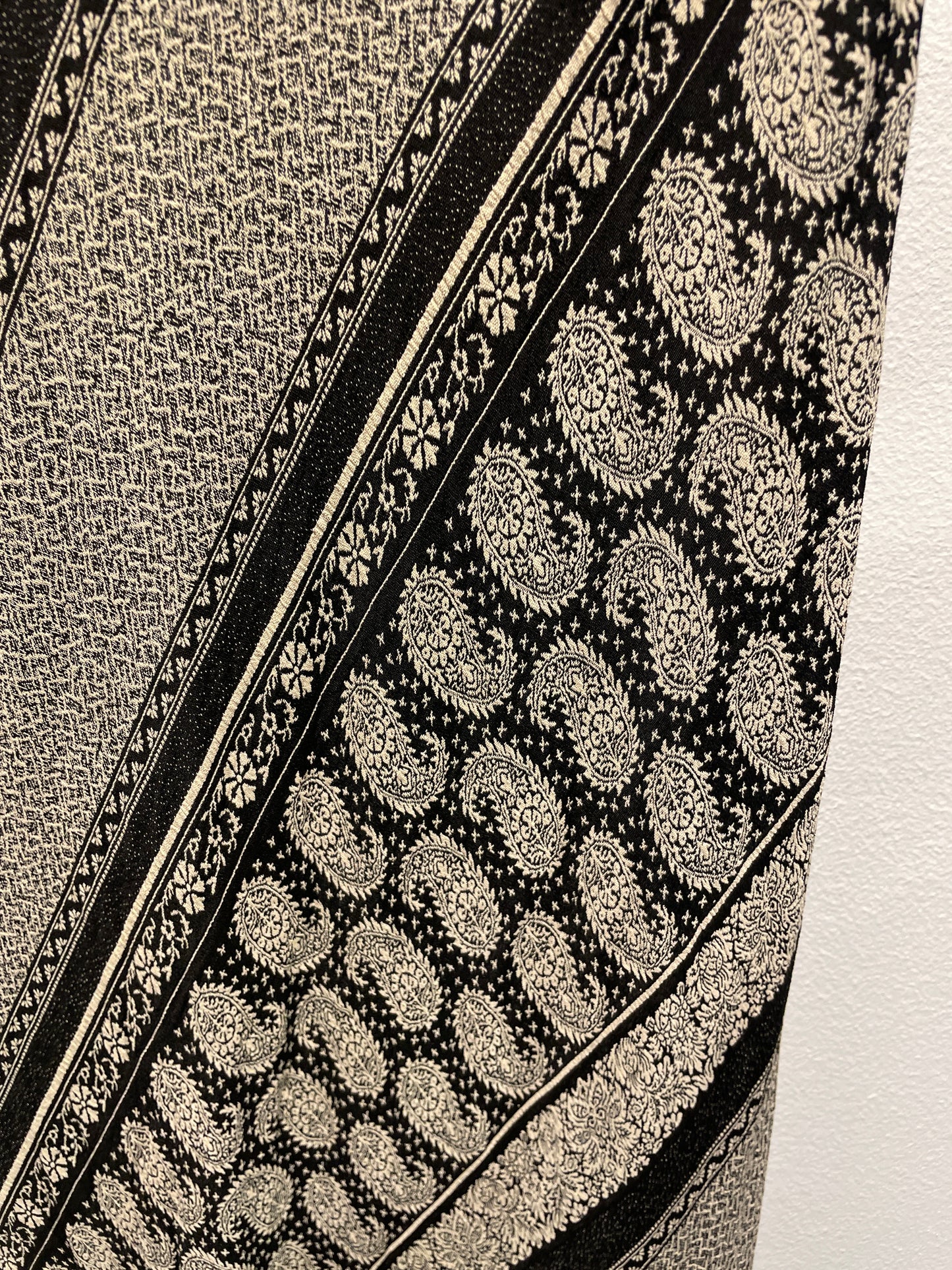 Ivan Grundahl Dress - Black & Ecru Paisley - Size L