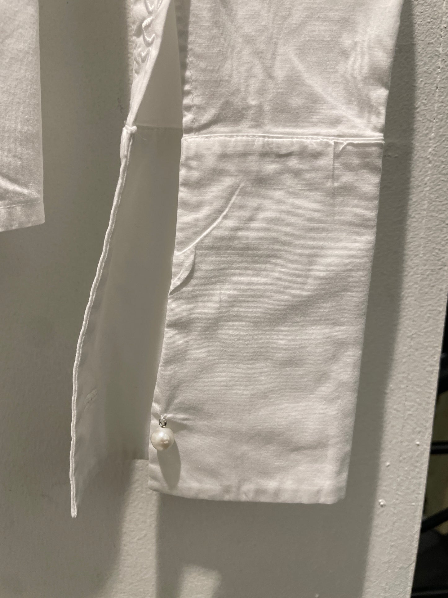 MUUS White Shirt with Geometric Lace Details - EU38