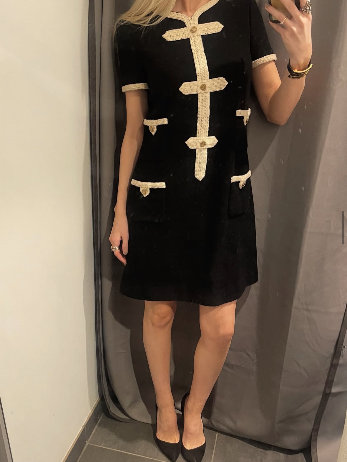 Iconic Chanel Dress – Tweed in Black & White - EU 38 (S/M)