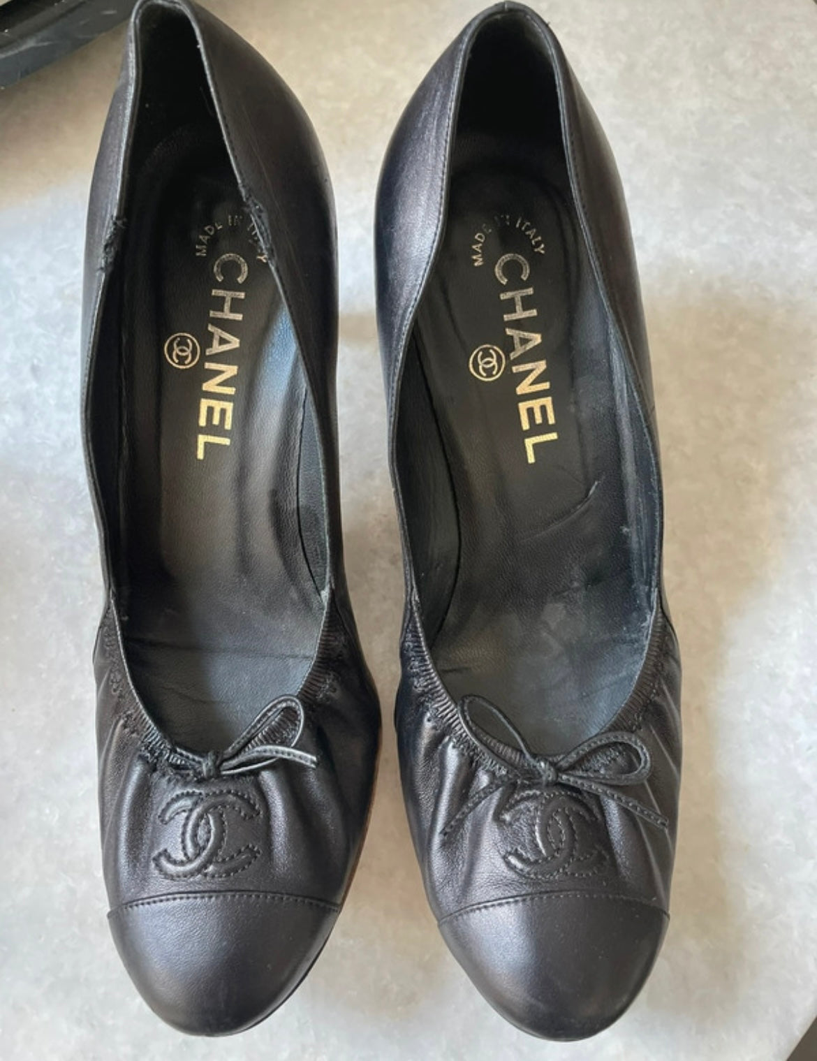 Chanel - Cambon heels med elastisk fod og CC logo