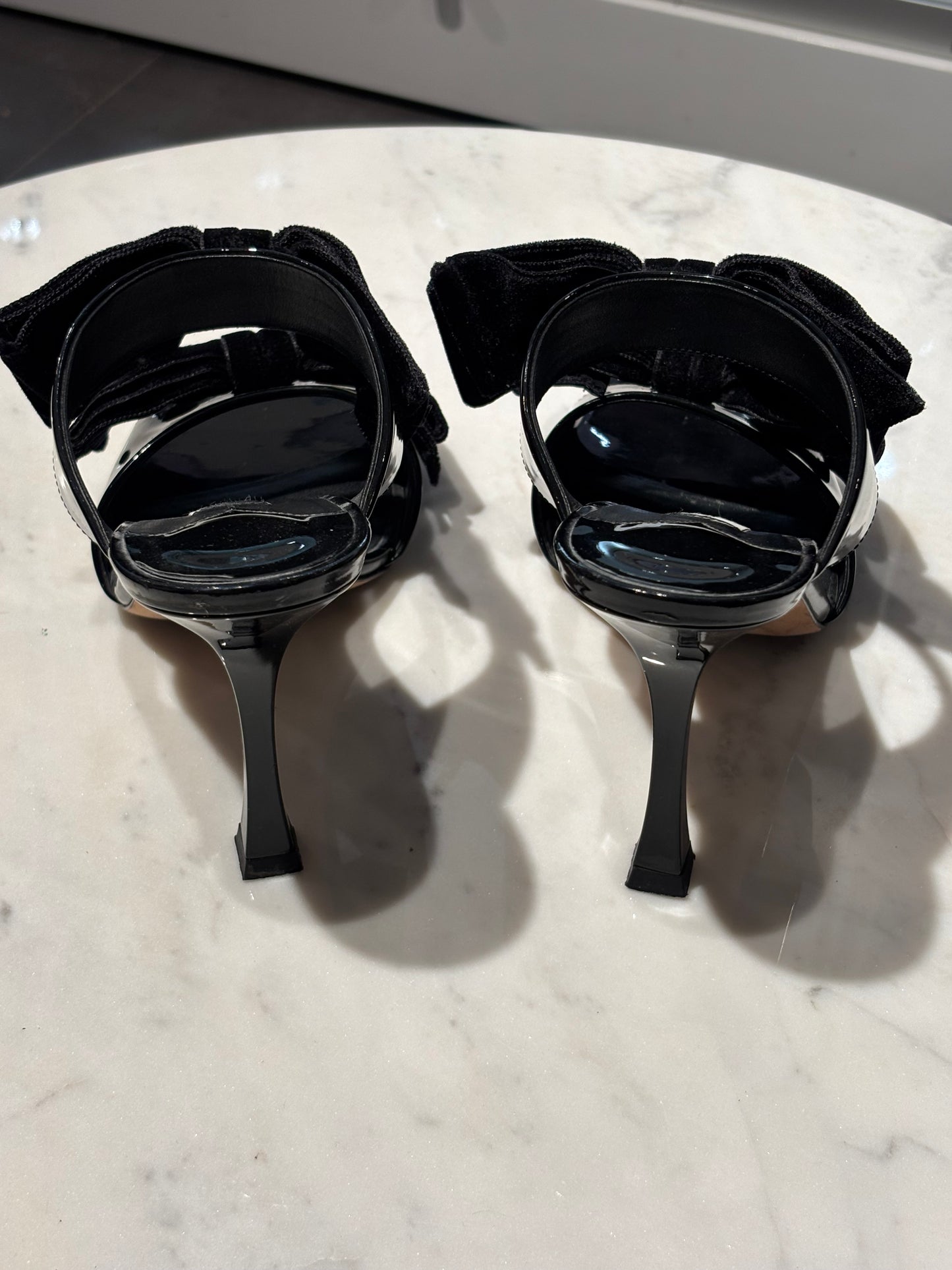 Jimmy Choo - Heeled Sandals - Bow in Black - 39 - Medina’s Wardrobe