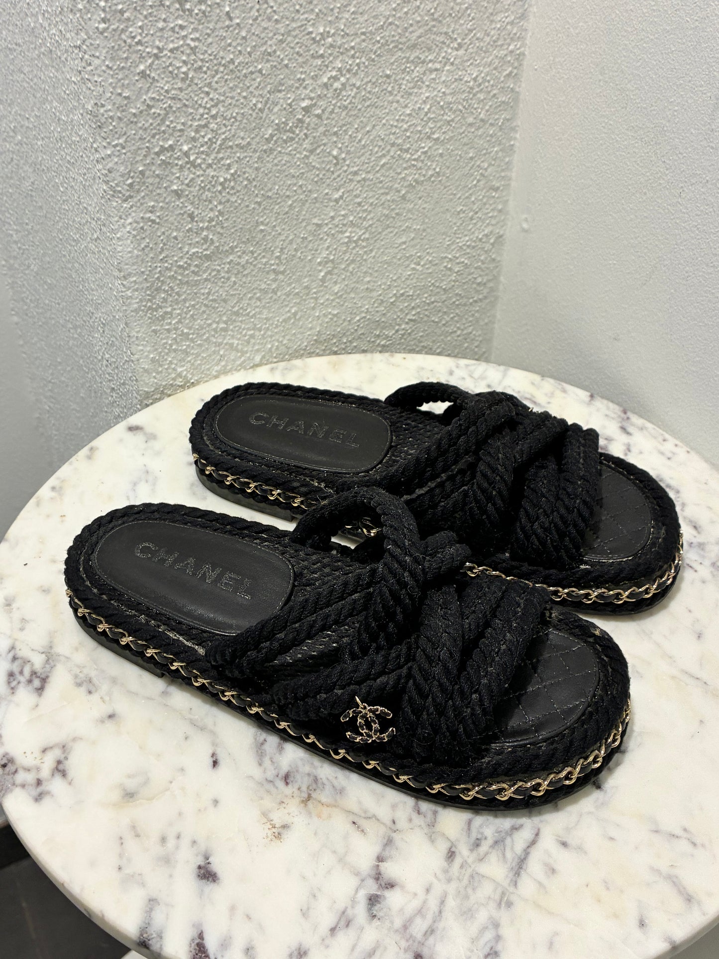 Chanel Sandals - CC logos & rope detailing - 38