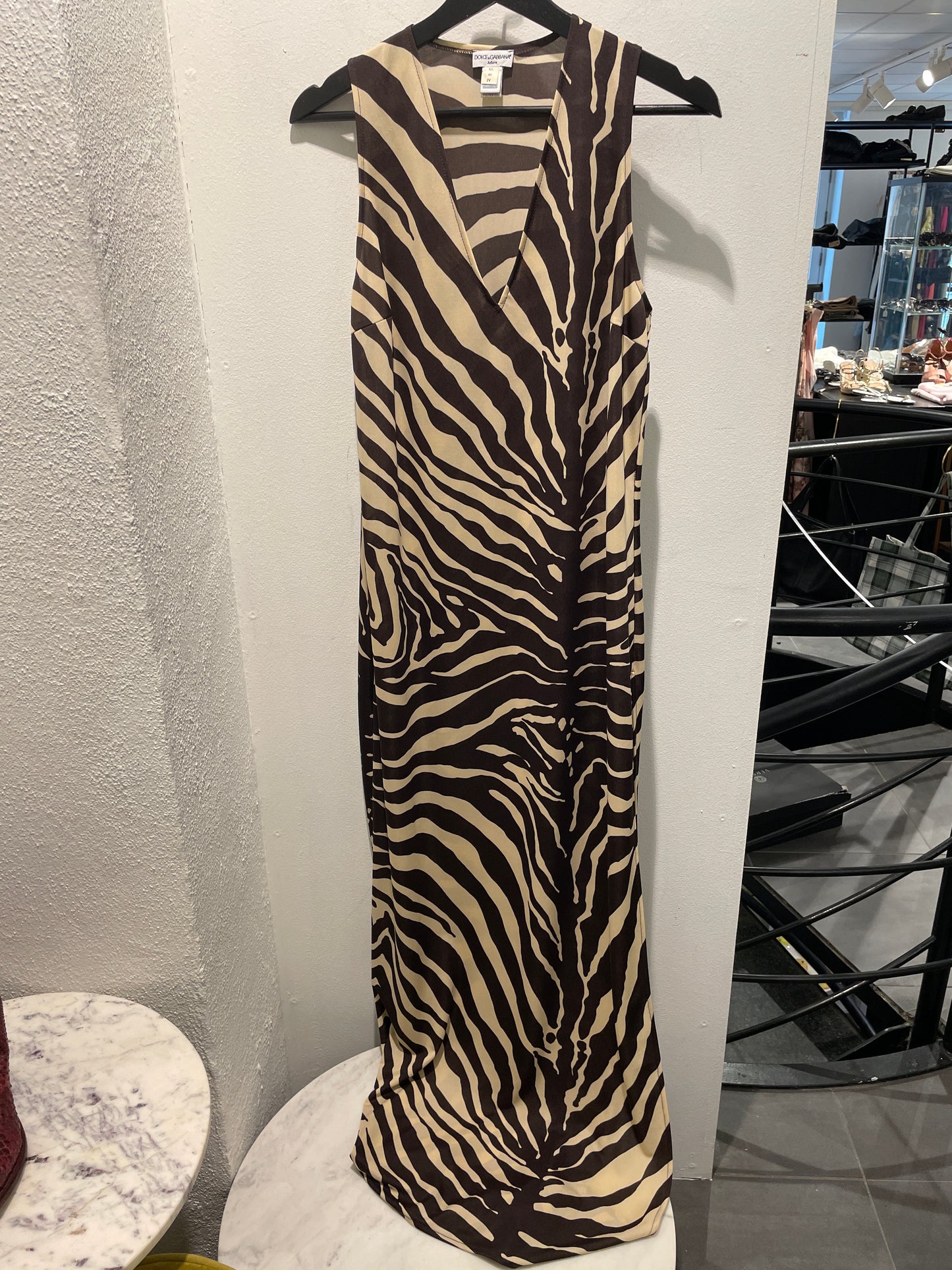 Dolce & Gabbana Zebra Print Maxi Dress – IT 46 - XL