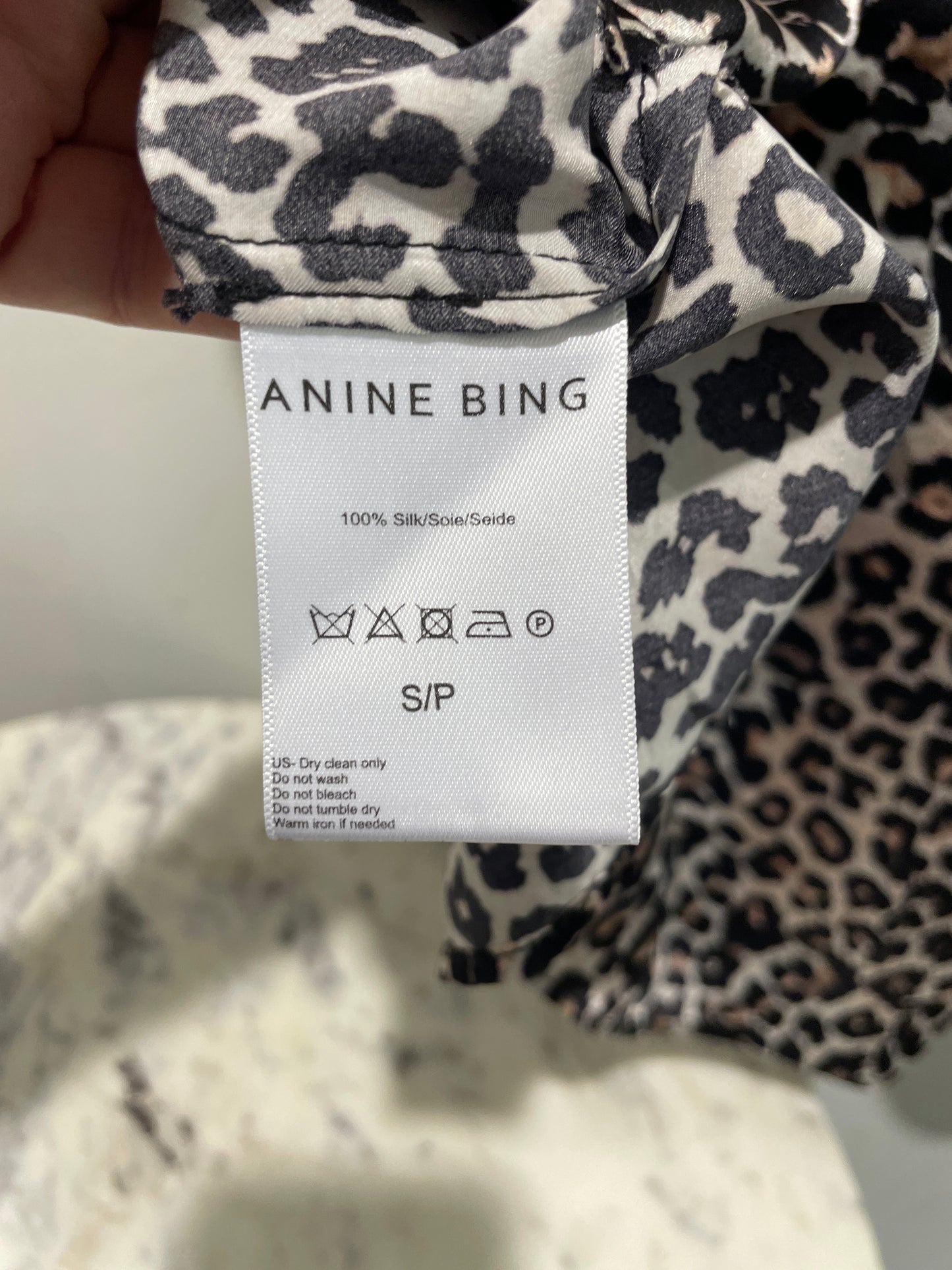 Anine Bing Bar Silk Cami – Leopard Print - S