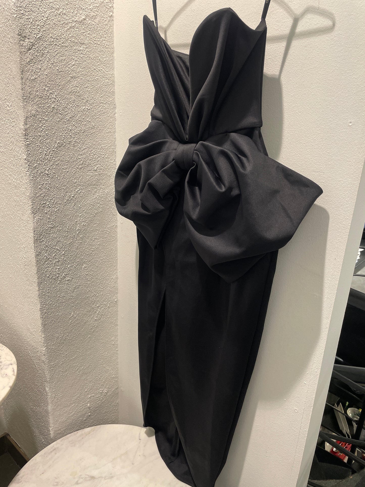 ASOS Strapless Satin Bow Dress – Size 36 - Medinas Wardrobe