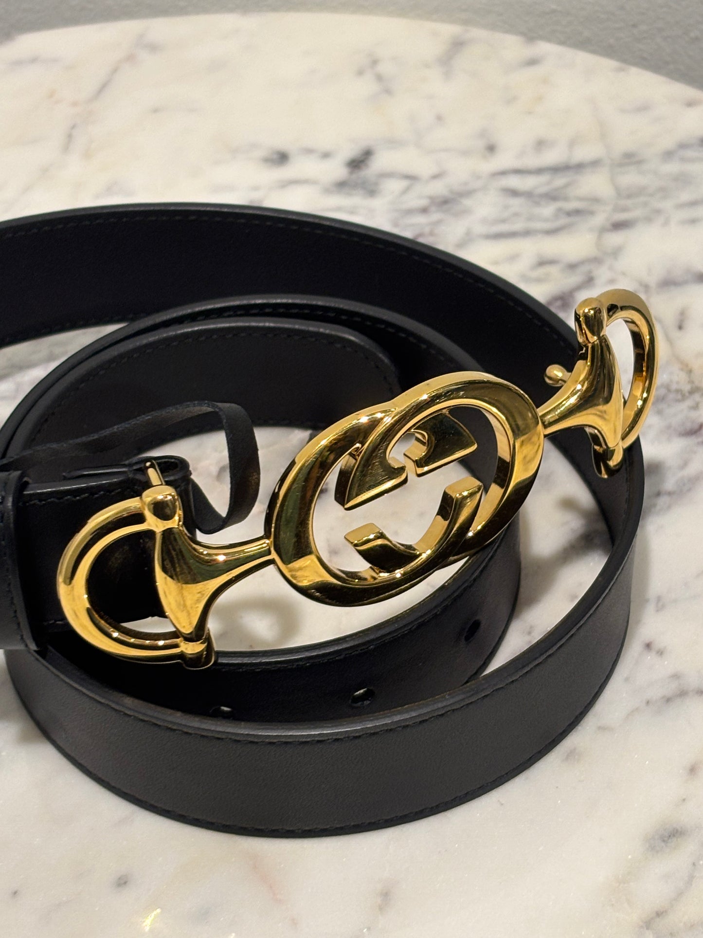 Gucci Belt - Statement Buckle - Size 85
