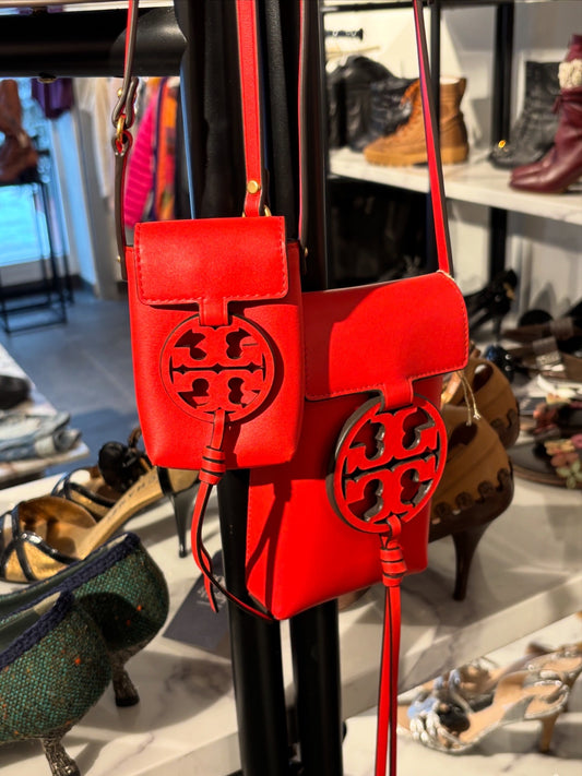 Tory Burch Nano Miller Crossbody - Red Leather - Small
