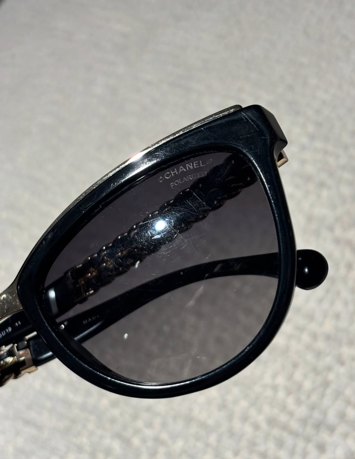 Chanel Sunglasses - Black & Gold Chains