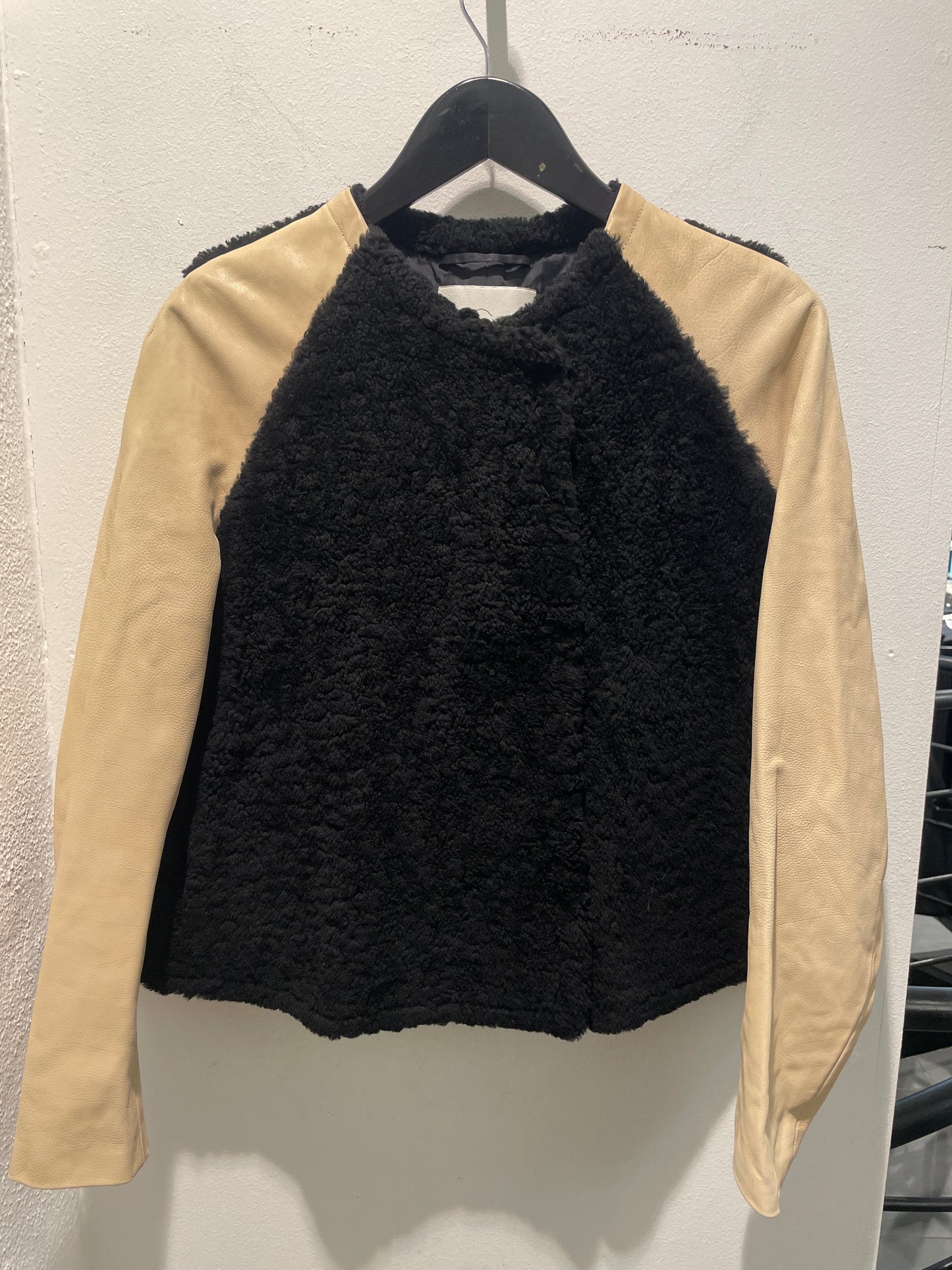 3.1 Phillip Lim Shearling Jacket – Black & Sand - S