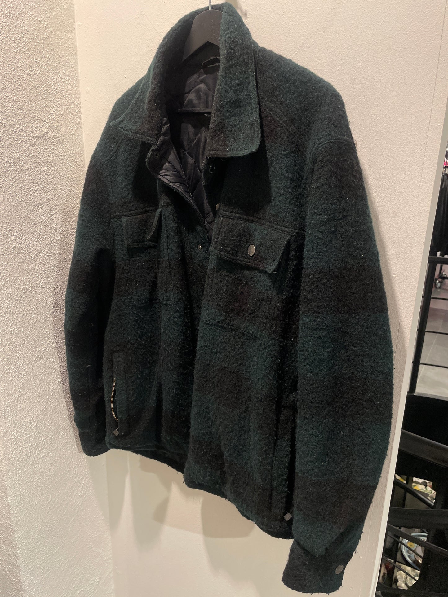 SOS - Wool Thermal jacket - Forest Green / Black - Medinas Wardrobe