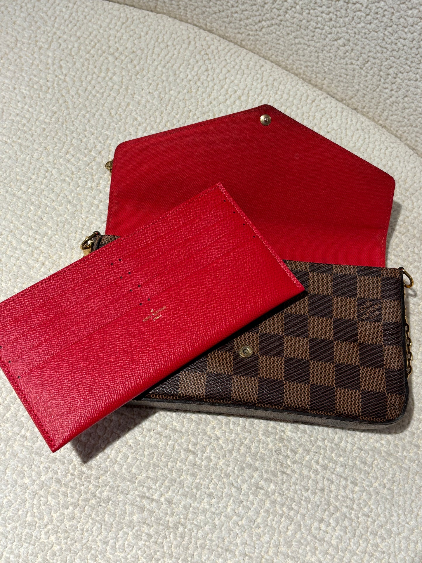 Louis Vuitton Pochette Félicie – Damier Canvas with Gold Chain