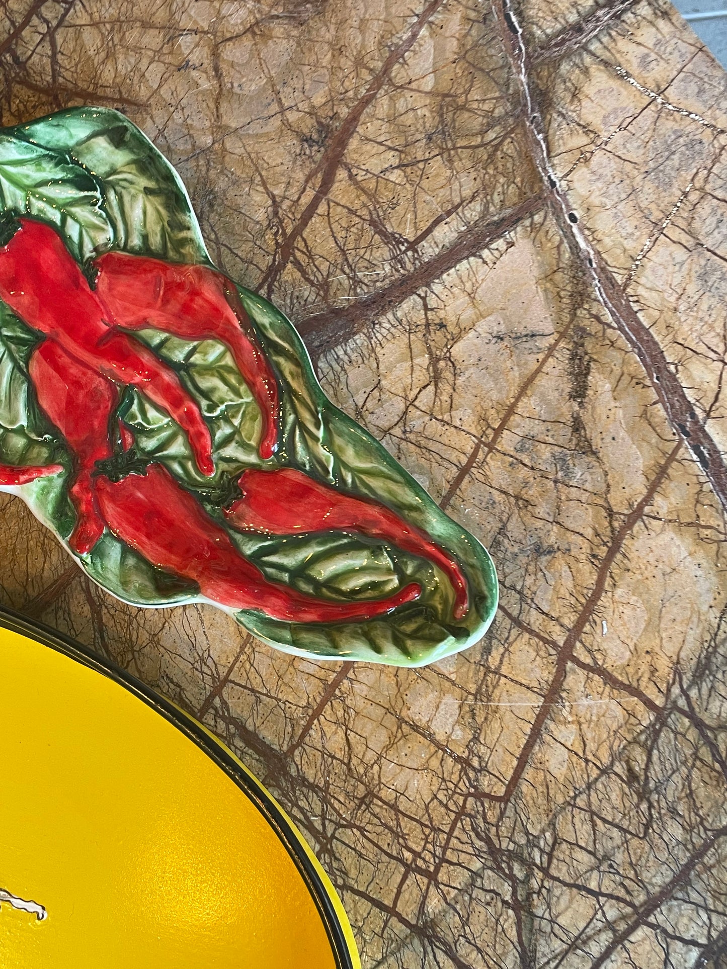 Lille chili fad - Italiensk porcelæn