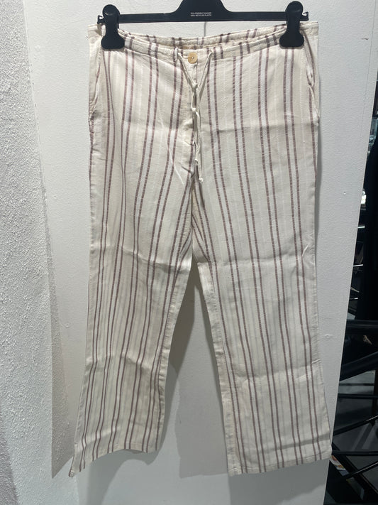 Heartmade - cotton/linen pants - adjustable waist - M