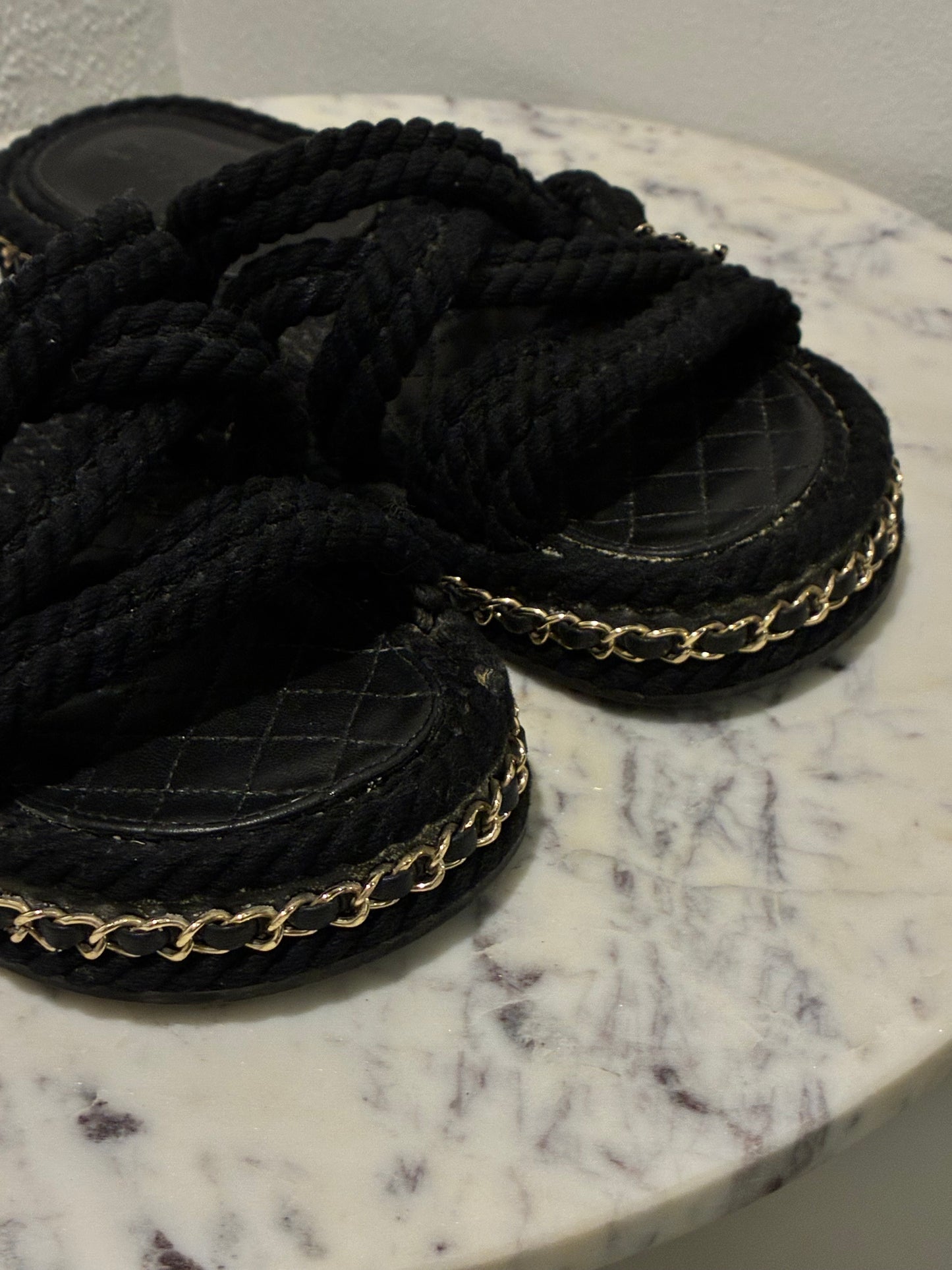 Chanel Sandals - CC logos & rope detailing - 38