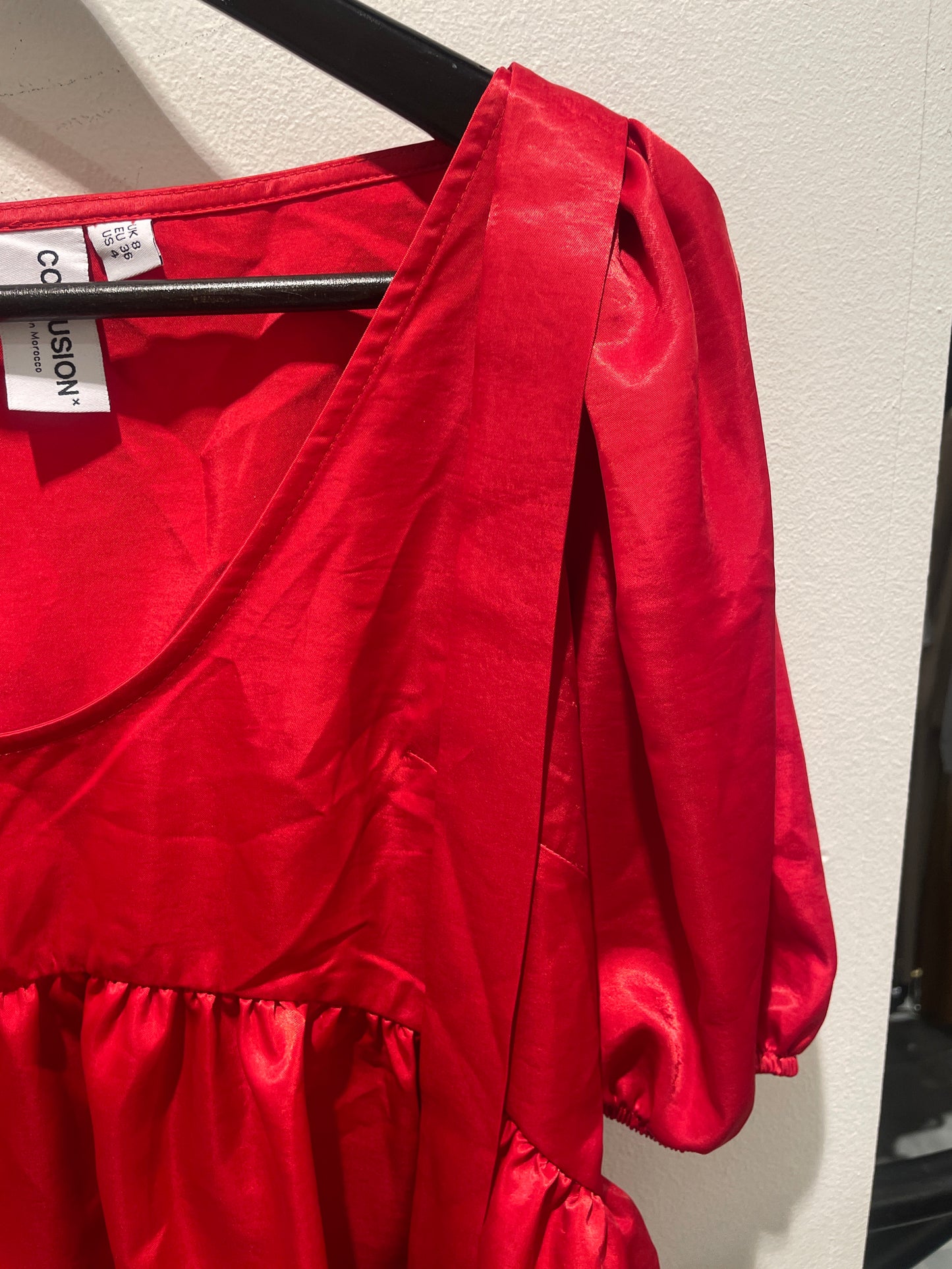 Collusion - Red blouse - Medinas Wardrobe EU36