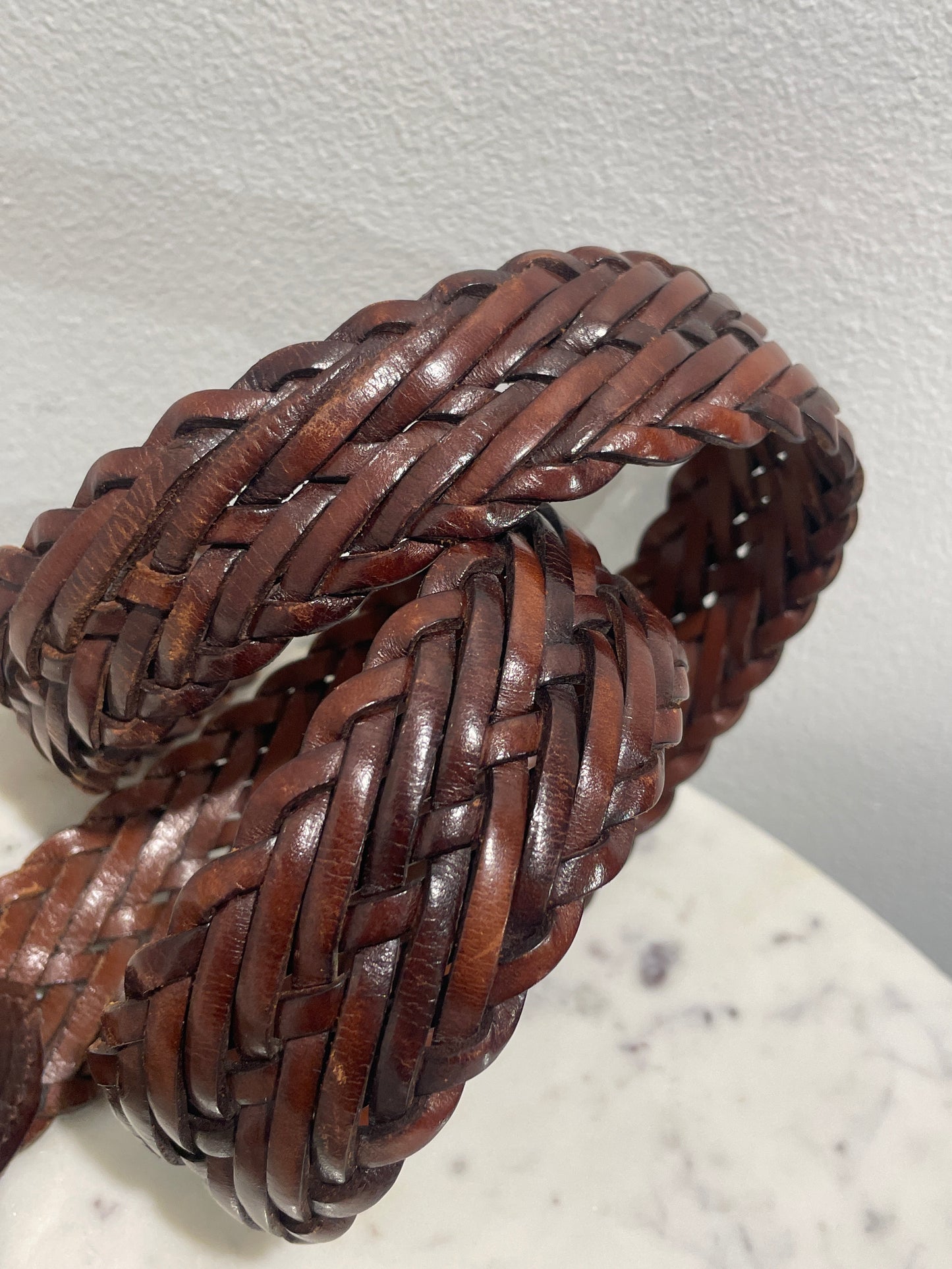 Mulberry braided Belt - 70-90 cm. - Brown