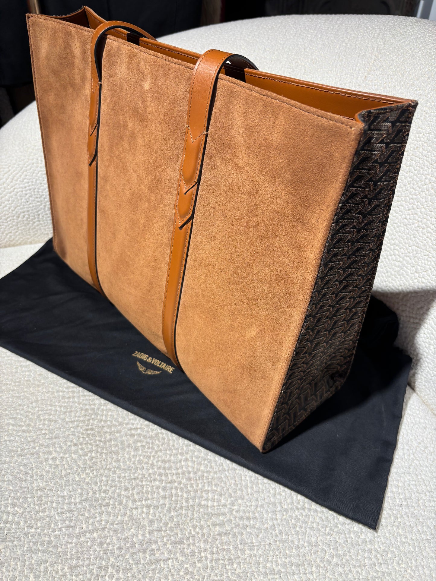 Zadig & Voltaire Tote - Cognac Leather & Suede