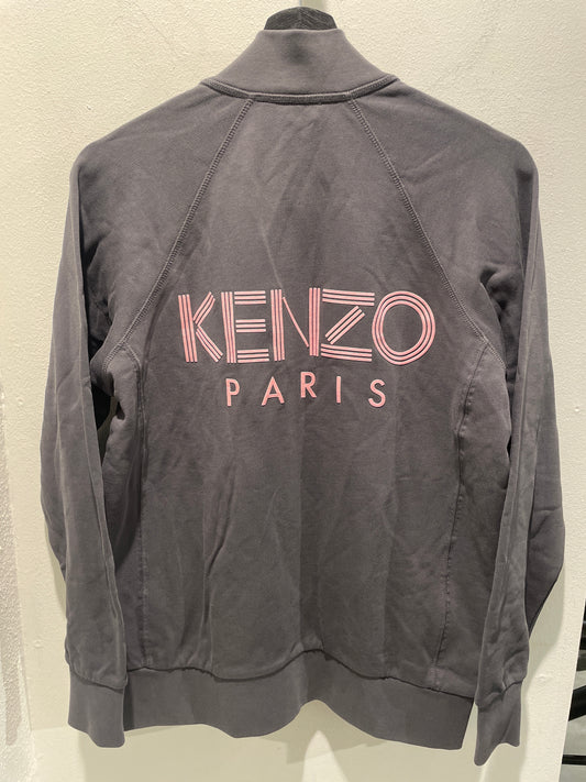 Kenzo Paris – Brand New with Tags Zip-Up Sweatshirt in Charcoal Grey/Pink - M