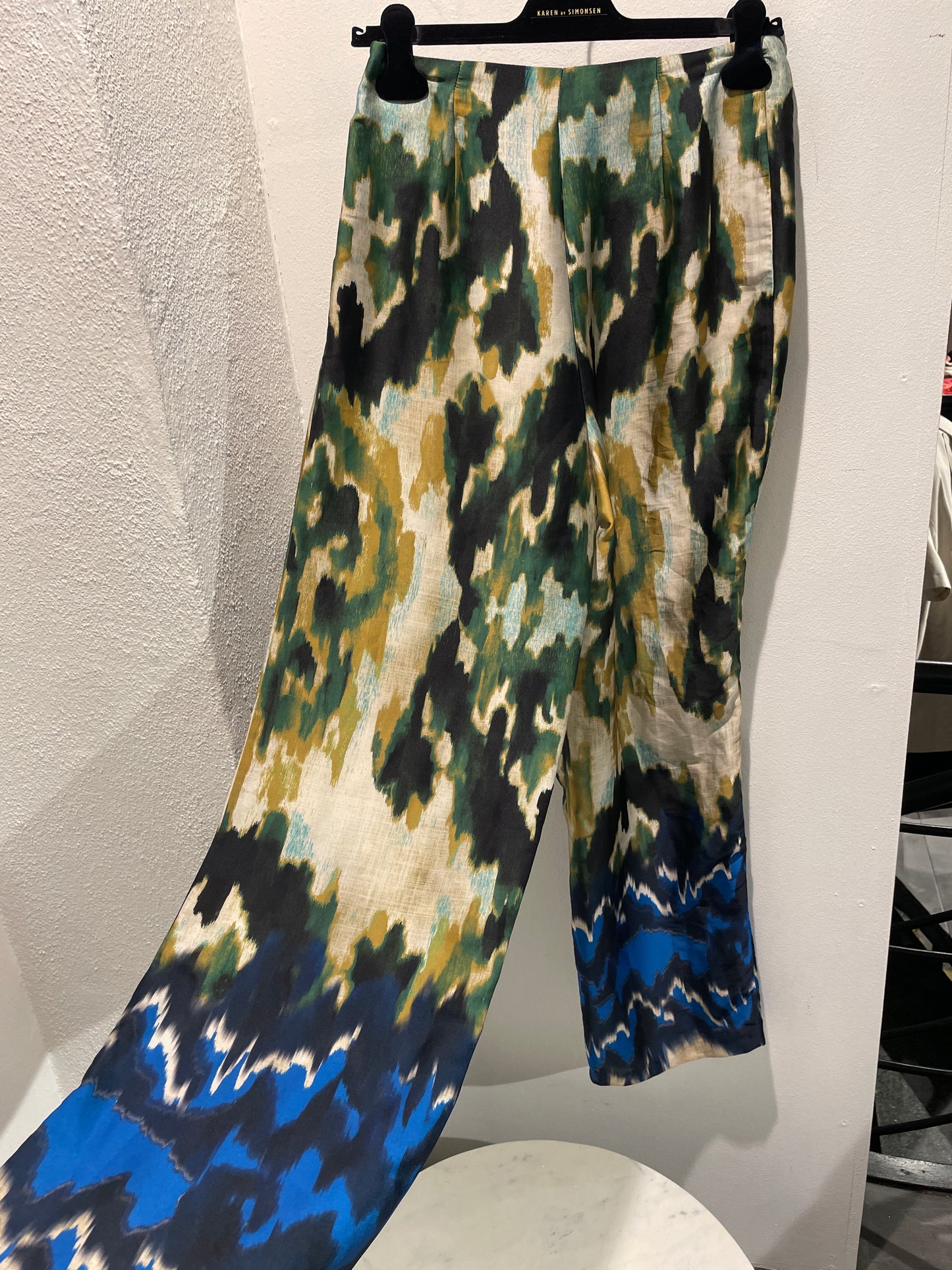 Zara - "Silk"pants - green - S - Medinas Wardrobe