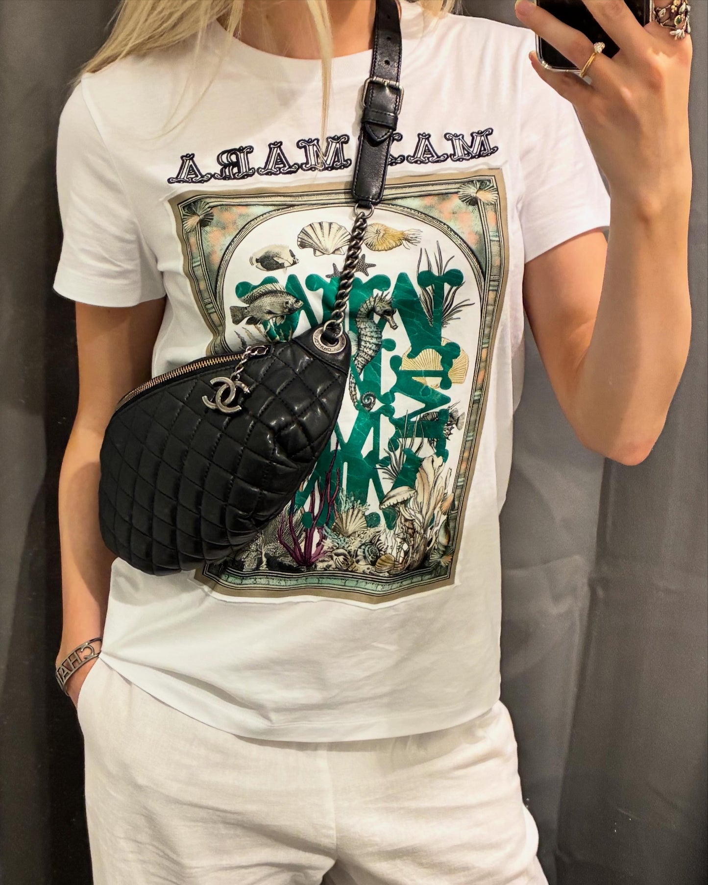 Chanel crossbody / bumbag - black lambskin with ruthenium hardware