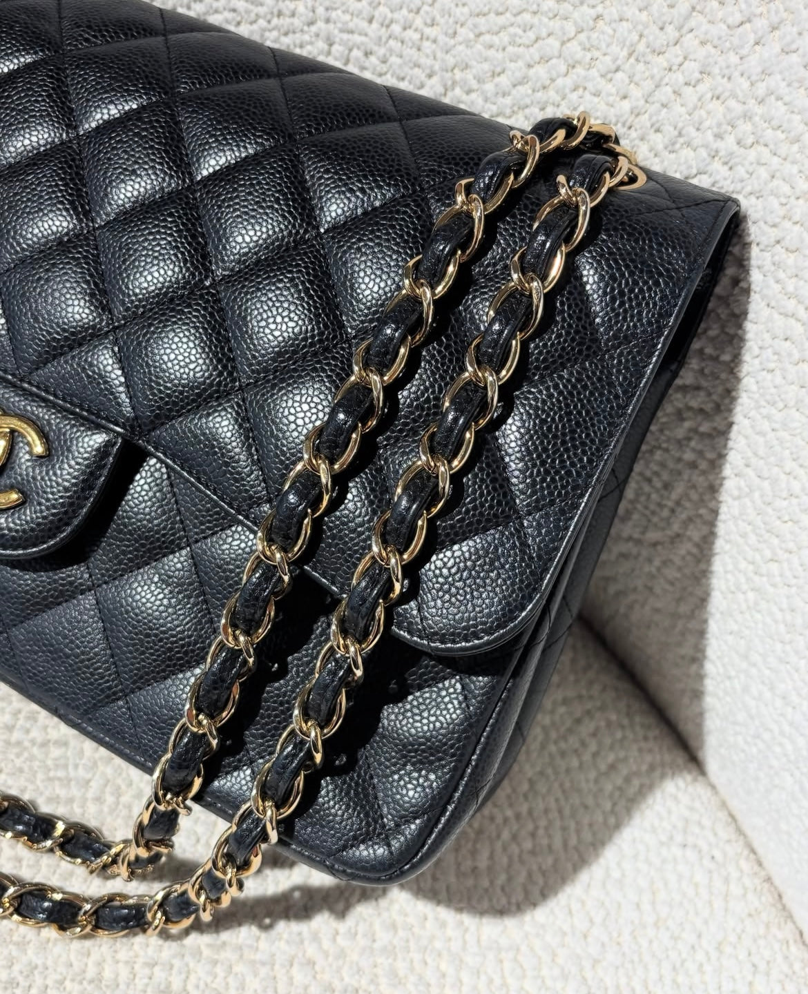 Chanel Classic Caviar Flap Bag Jumbo/large