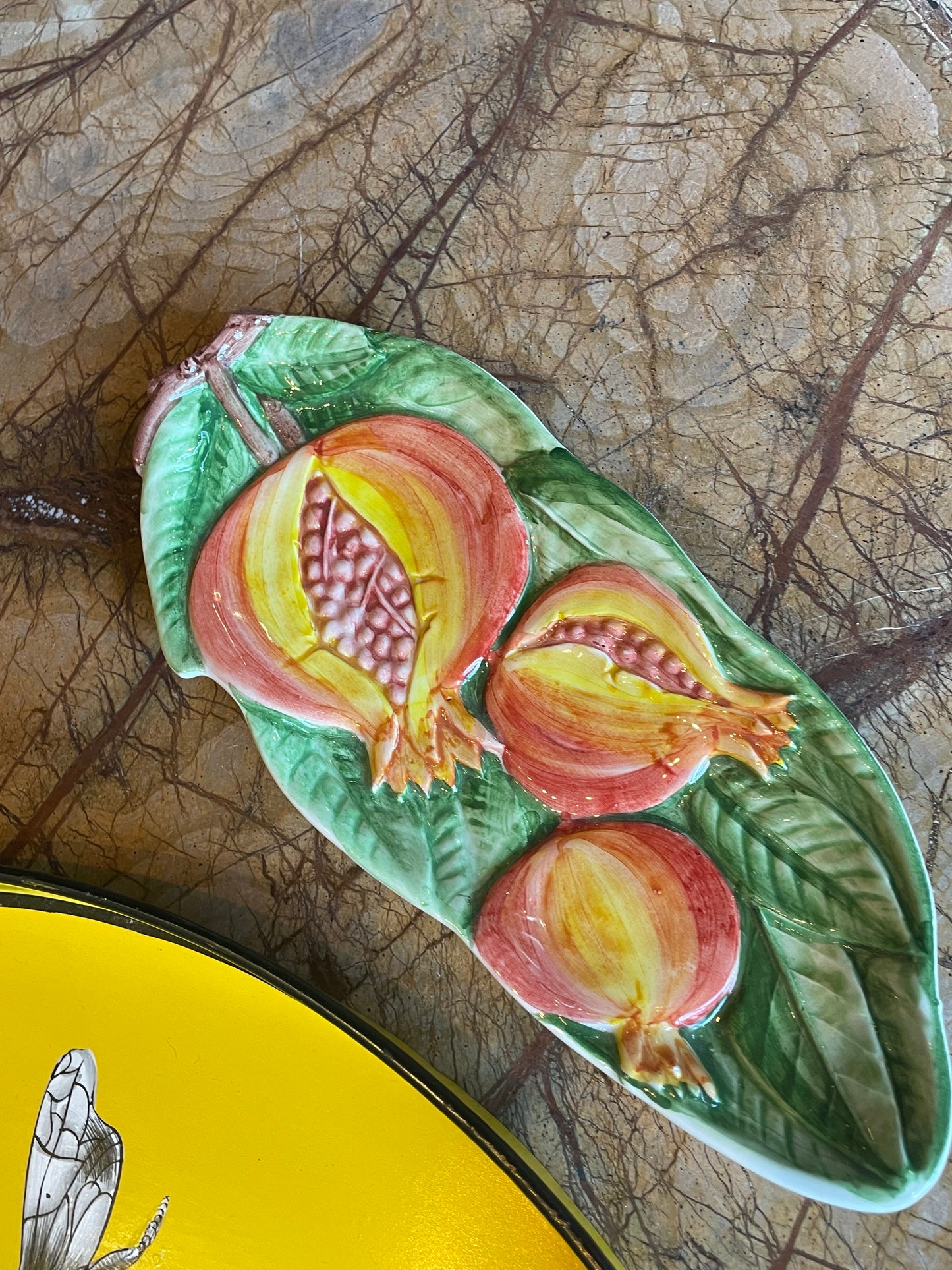 Granatæble fad - Italiensk porcelæn