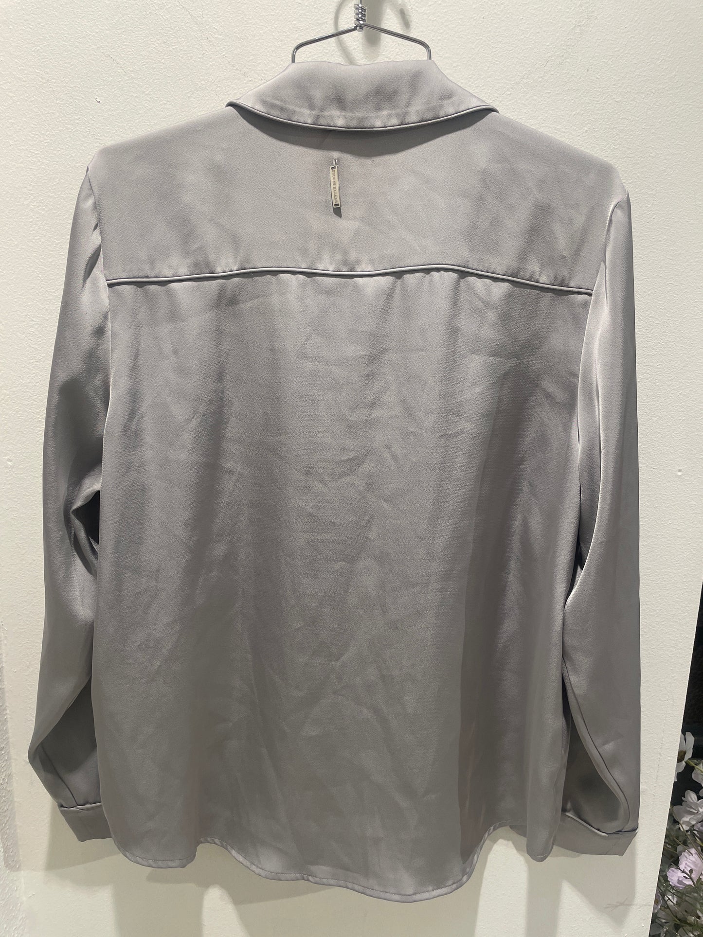 Bruuns Bazaar - grey satin shirt - EU36