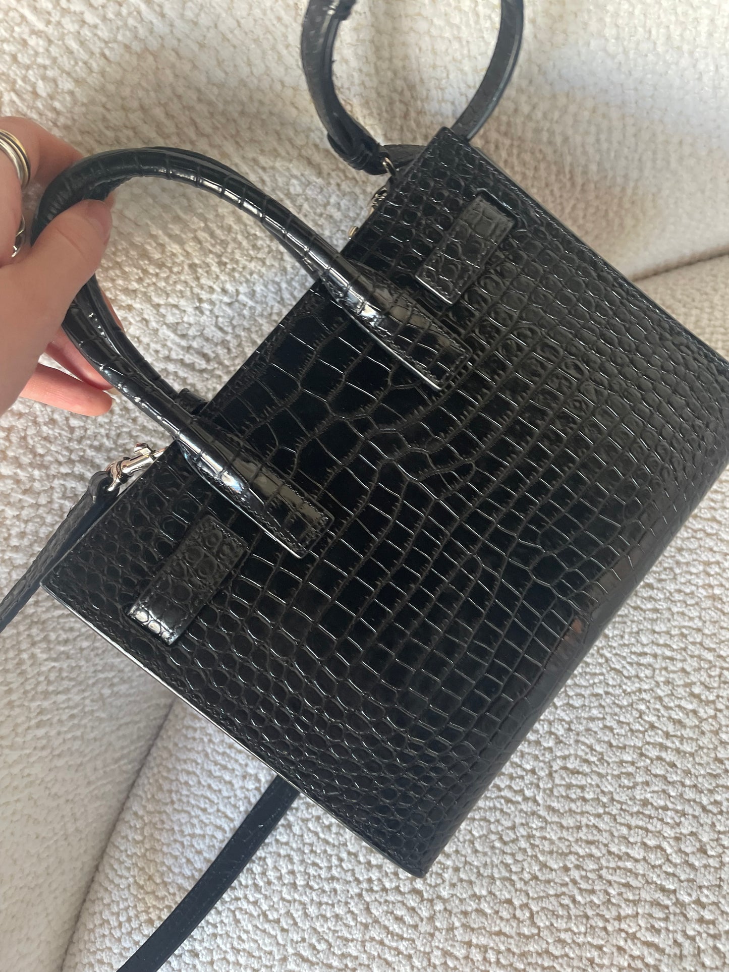 Saint Laurent taske og pung - Alligator præget læder