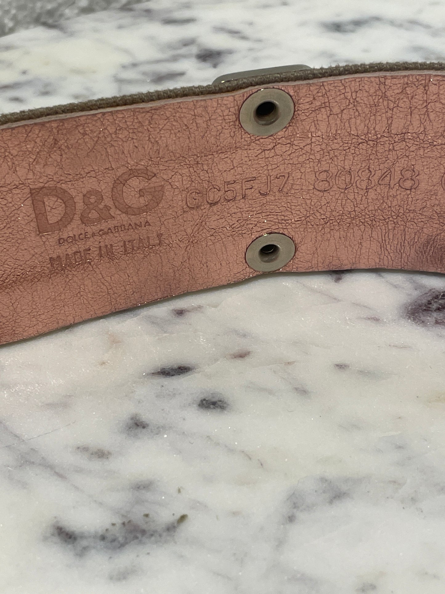 Dolce & Gabbana – Archive Y2K Studded Leather Stretch Belt (Early 2000s) - +90 cm