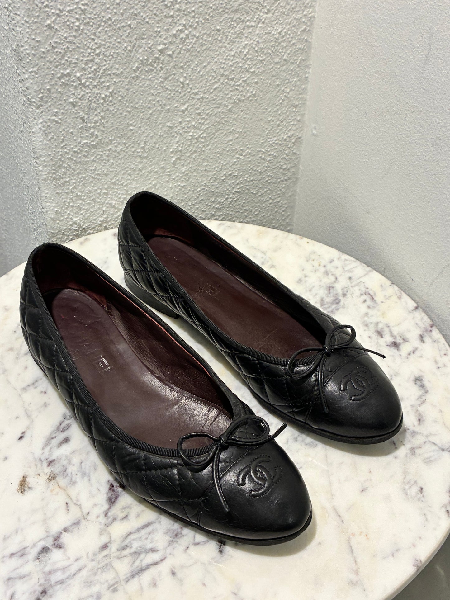 Chanel Ballerinas - Black Quilted La - EU 41C