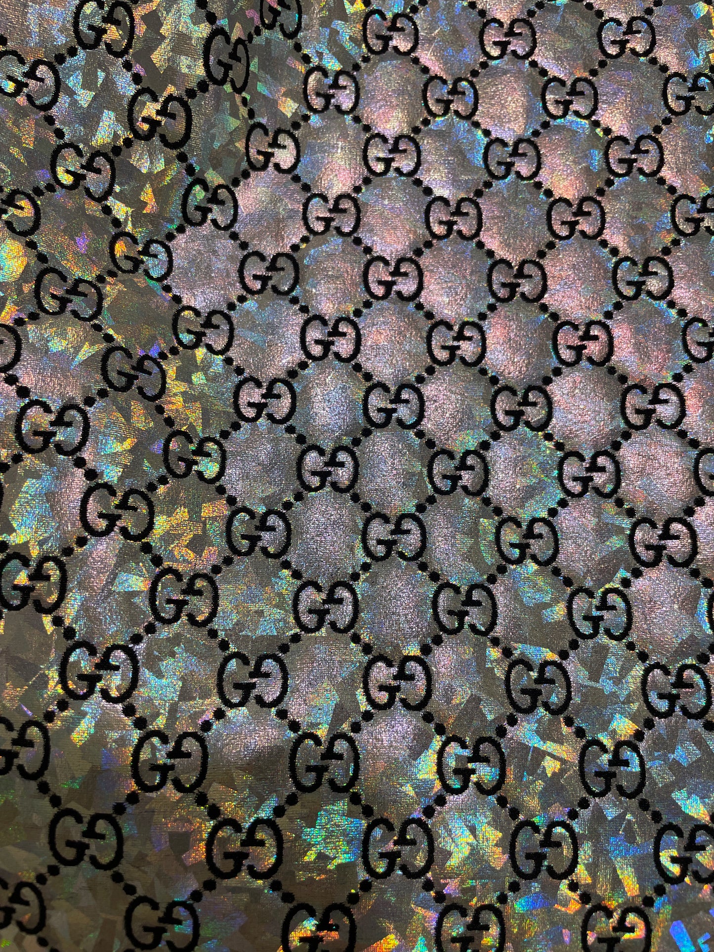 Gucci - Silver monogram pants with iridescent finish - S/M