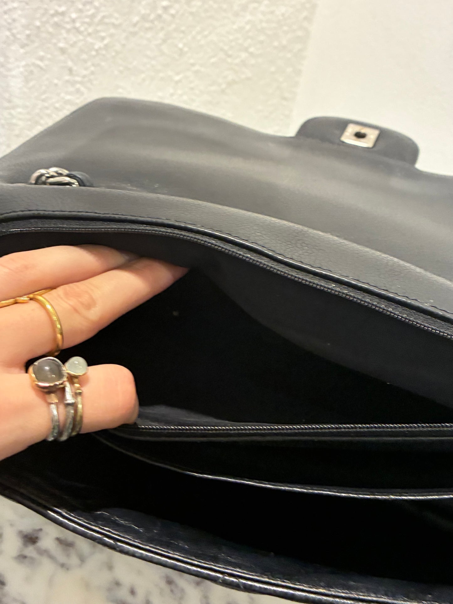 Chanel Jumbo Classic Single Flap – Black Caviar & Silver Hardware